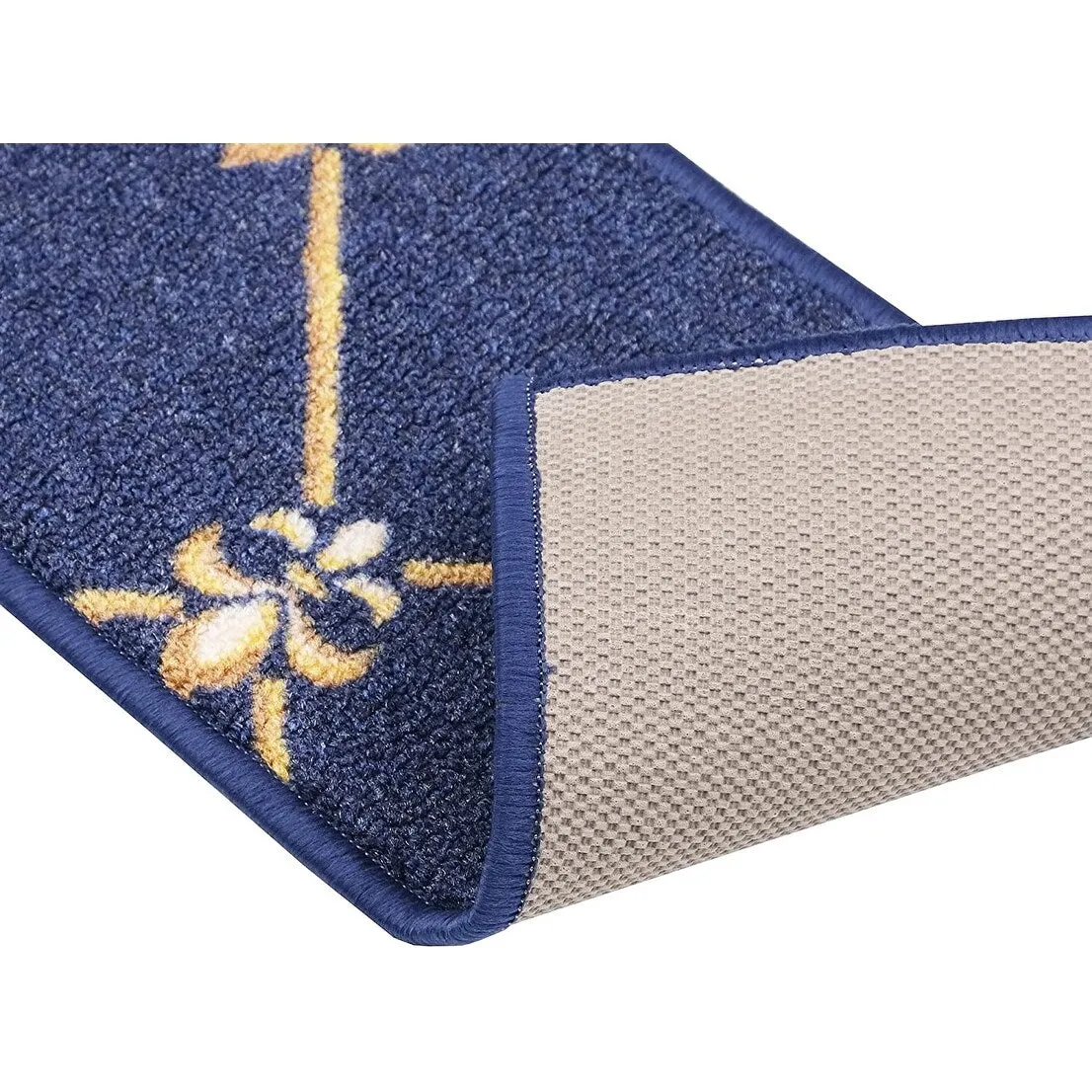 Stair Treads Fleur De Lis Floral Design Non Slip Backing. 8.5''X26''