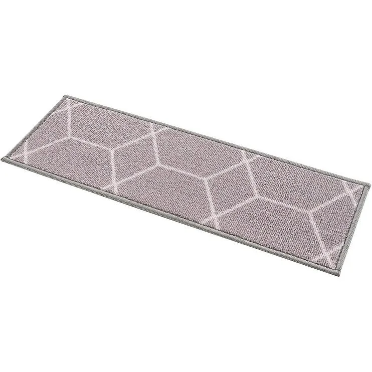 Stair Treads Hexagon Design Washable Non Slip Backing. 8.5''X26''