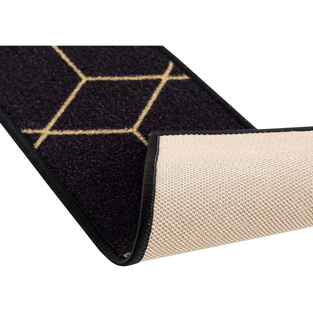 Stair Treads Hexagon Design Washable Non Slip Backing. 8.5''X26''