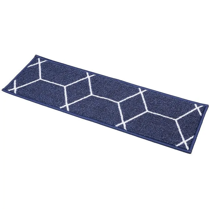 Stair Treads Hexagon Design Washable Non Slip Backing. 8.5''X26''