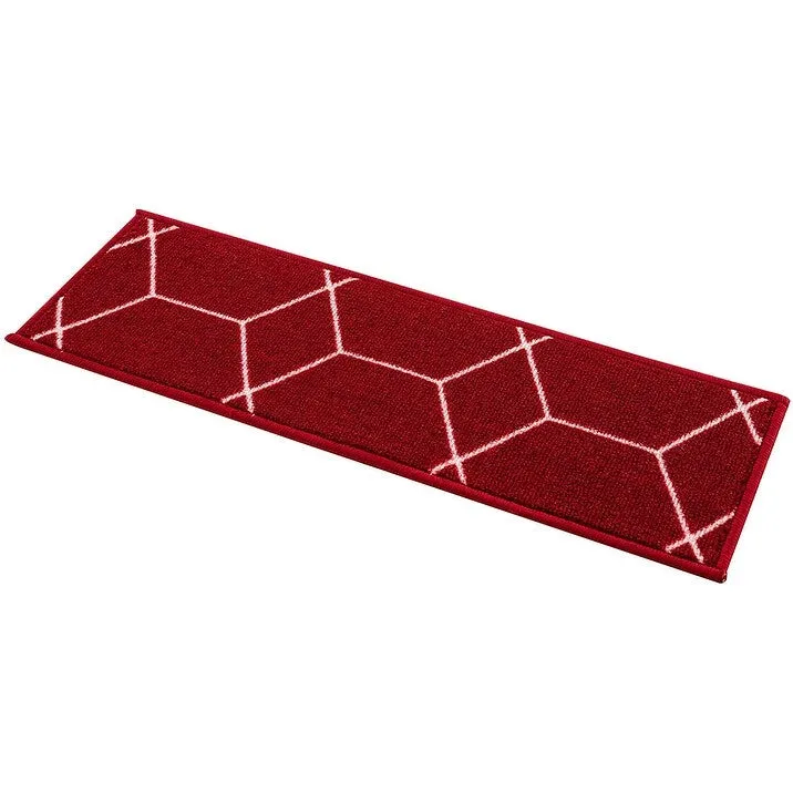 Stair Treads Hexagon Design Washable Non Slip Backing. 8.5''X26''