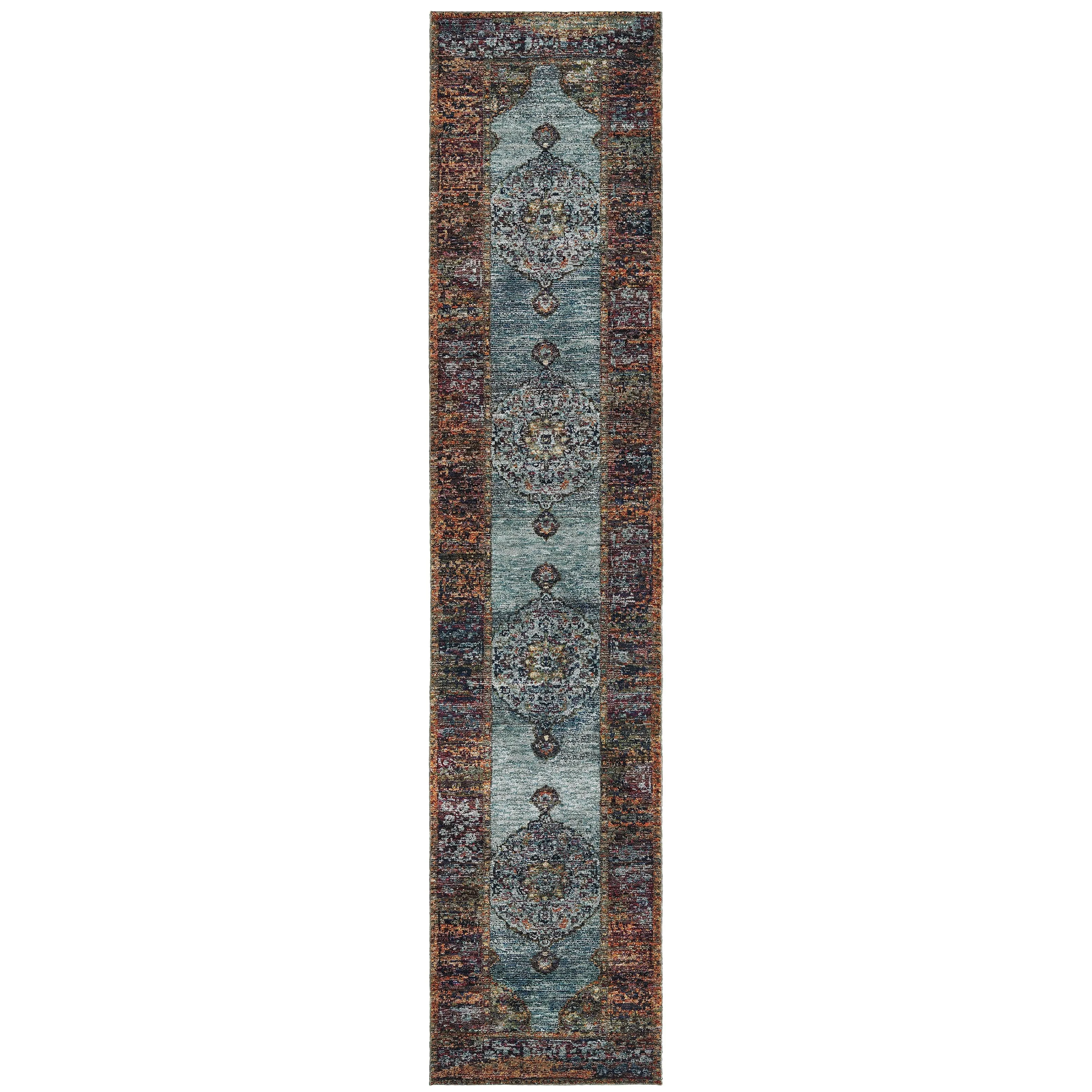 Style Haven Adaylnn Morris Persian Inspired Medallion Blue/Multi Area Rug