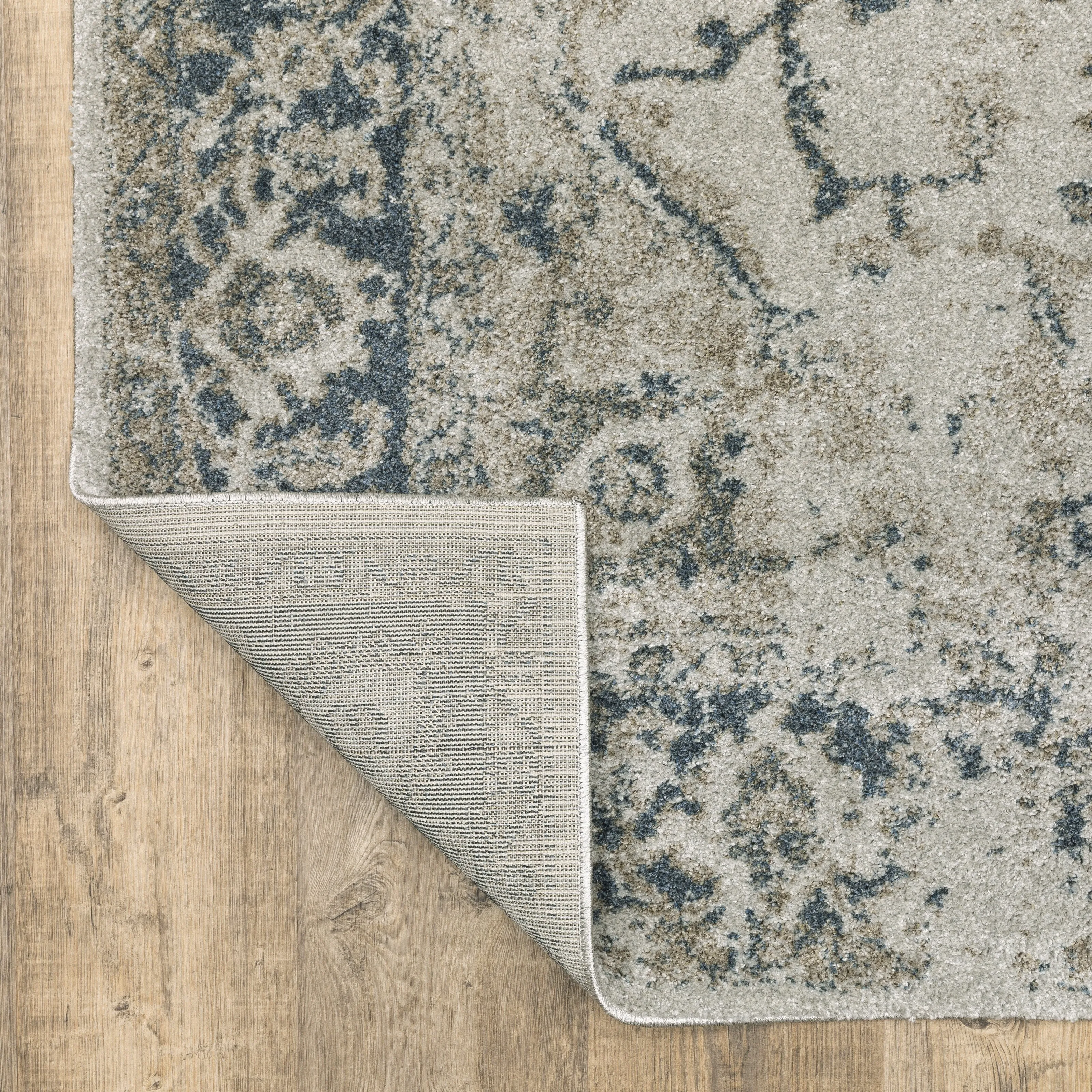 Style Haven Archer Vintage Medallion Gray/ Blue Indoor Area Rug.