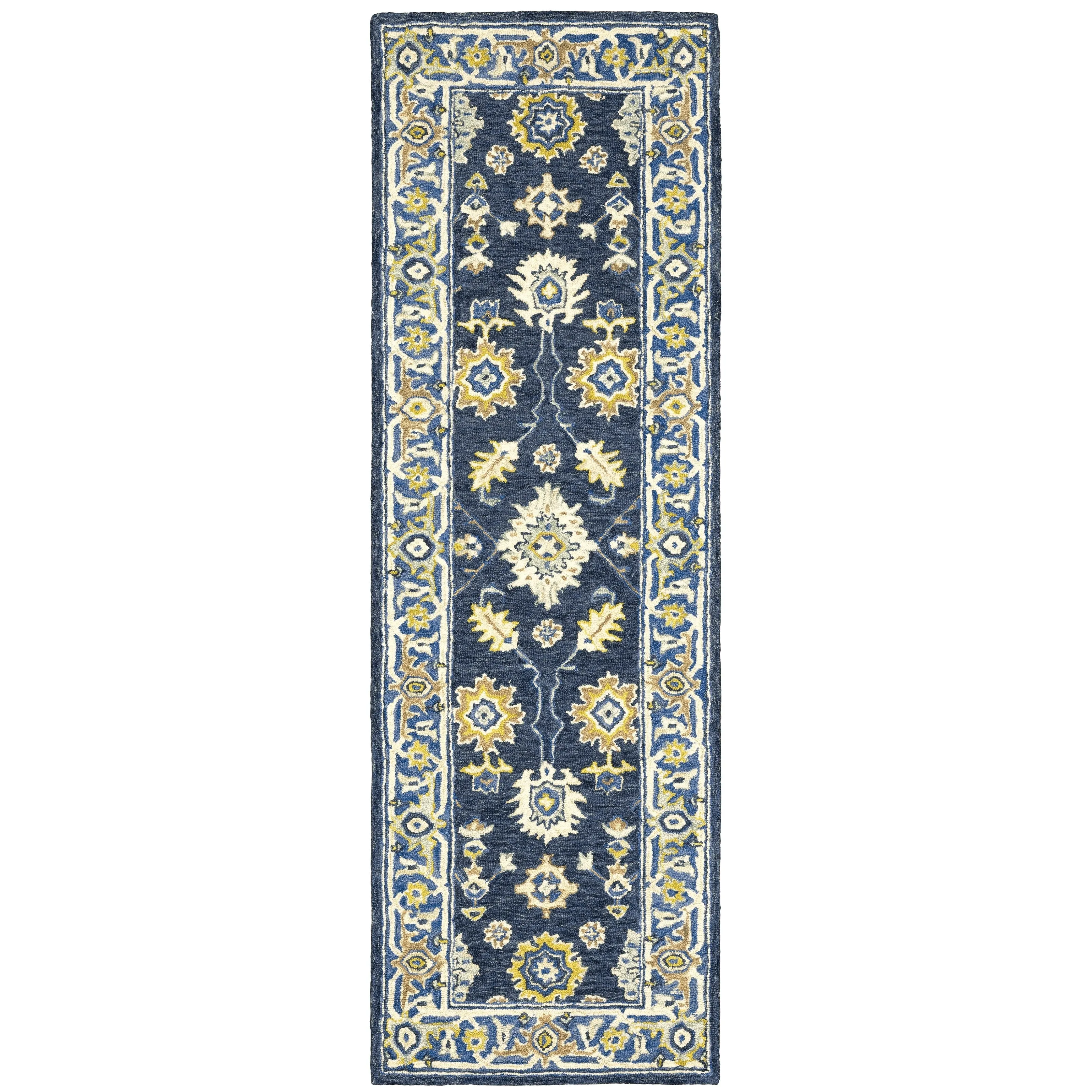 Style Haven Ava Hand-tufted Wool Loop-pile Traditional Bordered Area Rug