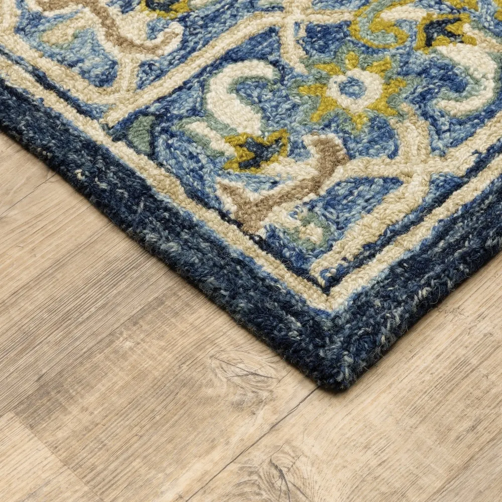 Style Haven Ava Hand-tufted Wool Loop-pile Traditional Bordered Area Rug