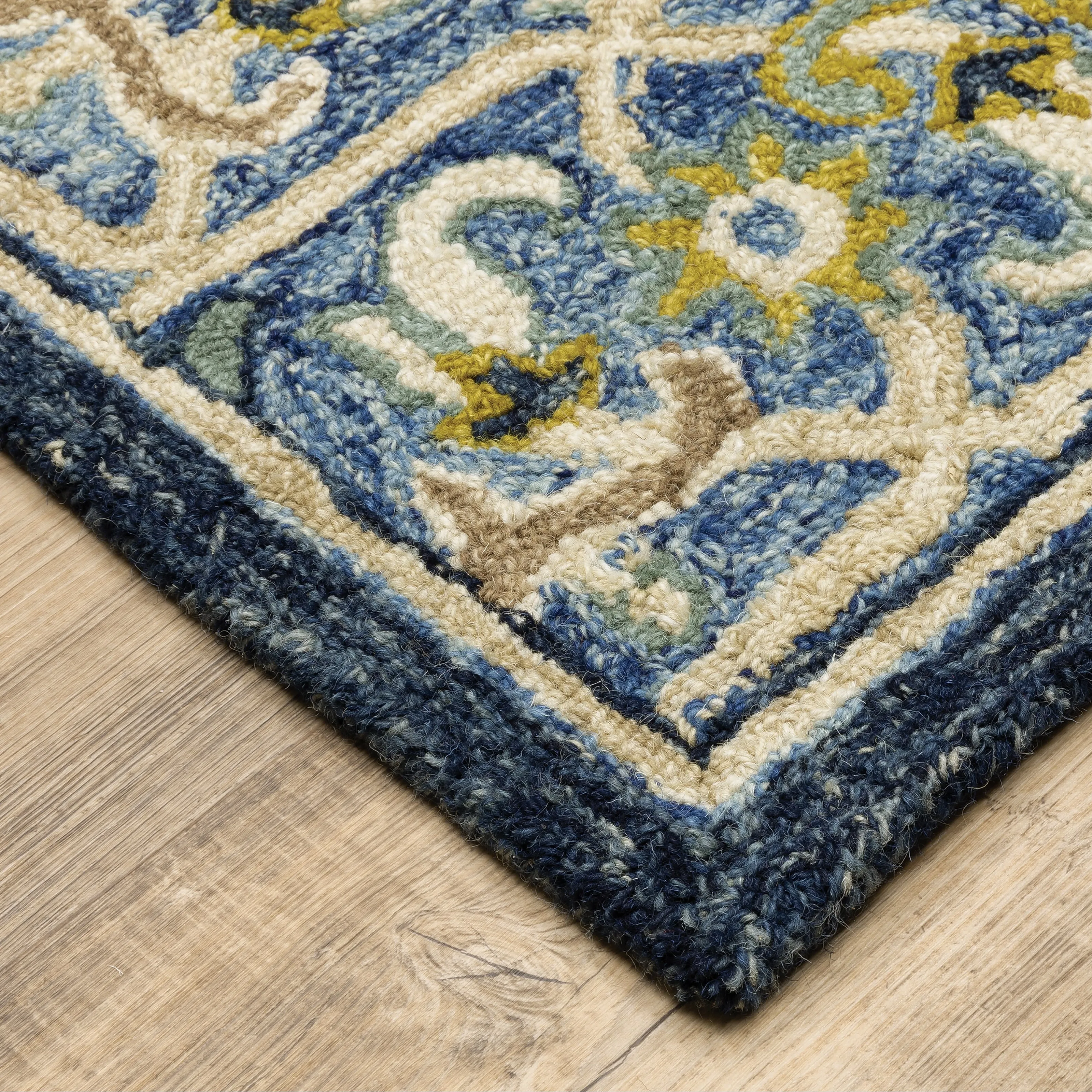 Style Haven Ava Hand-tufted Wool Loop-pile Traditional Bordered Area Rug