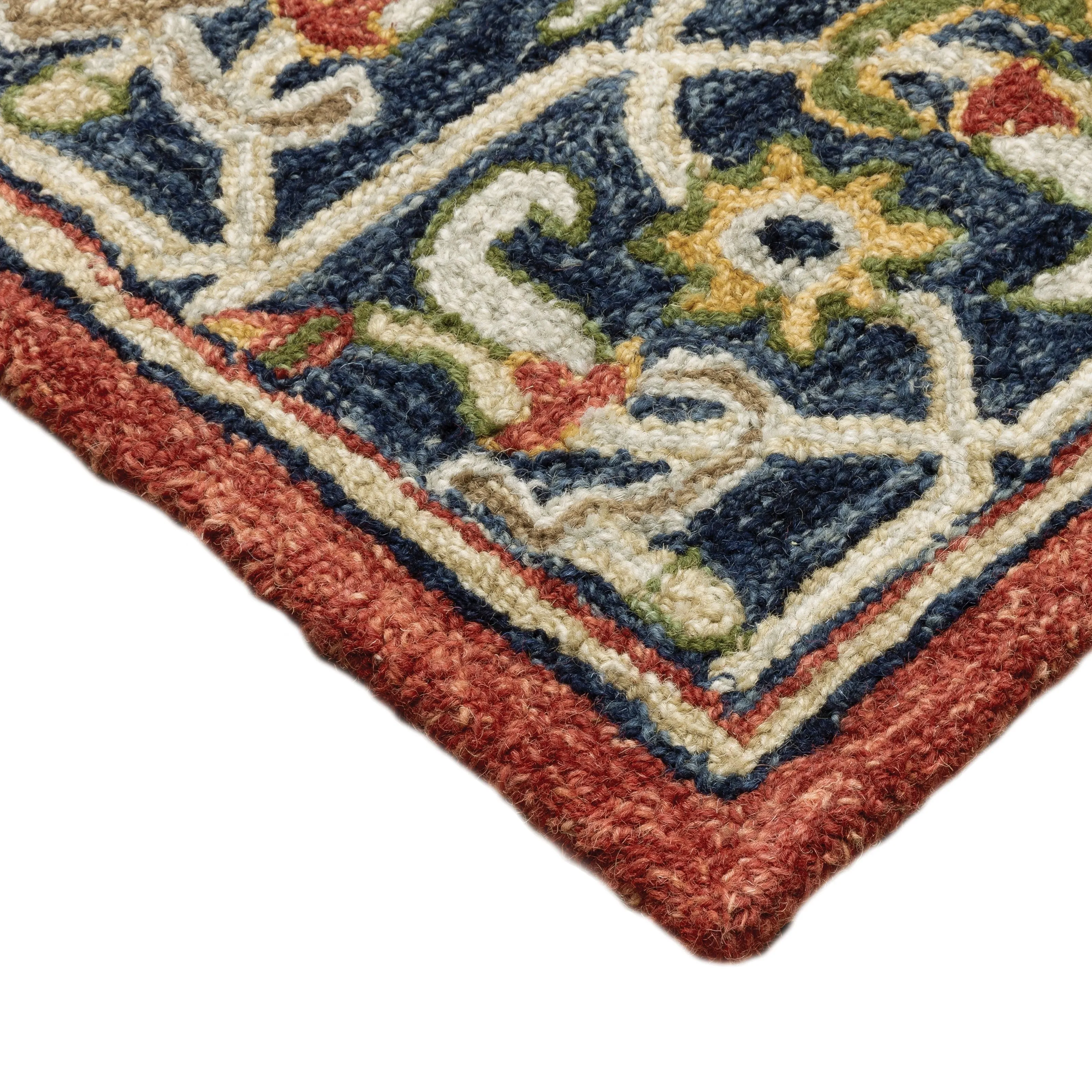 Style Haven Ava Hand-tufted Wool Loop-pile Traditional Bordered Area Rug