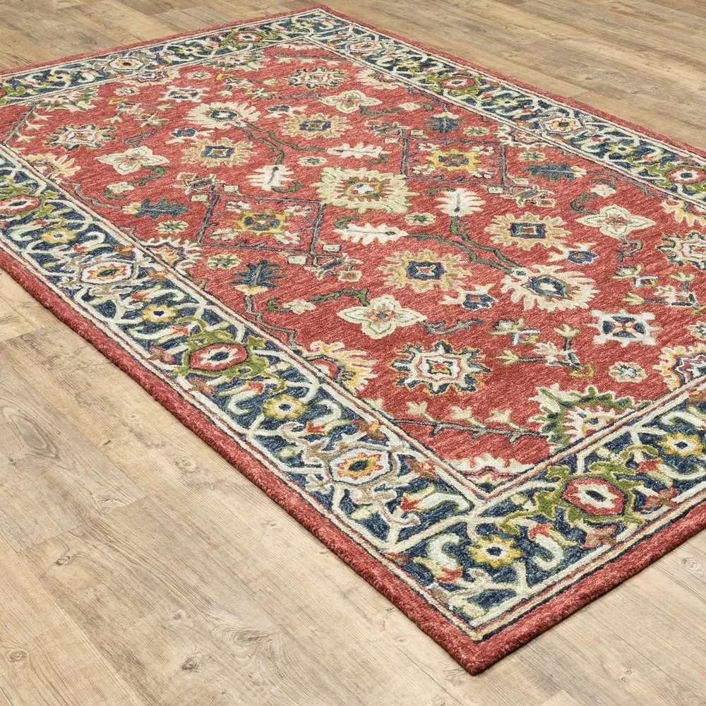 Style Haven Ava Hand-tufted Wool Loop-pile Traditional Bordered Area Rug