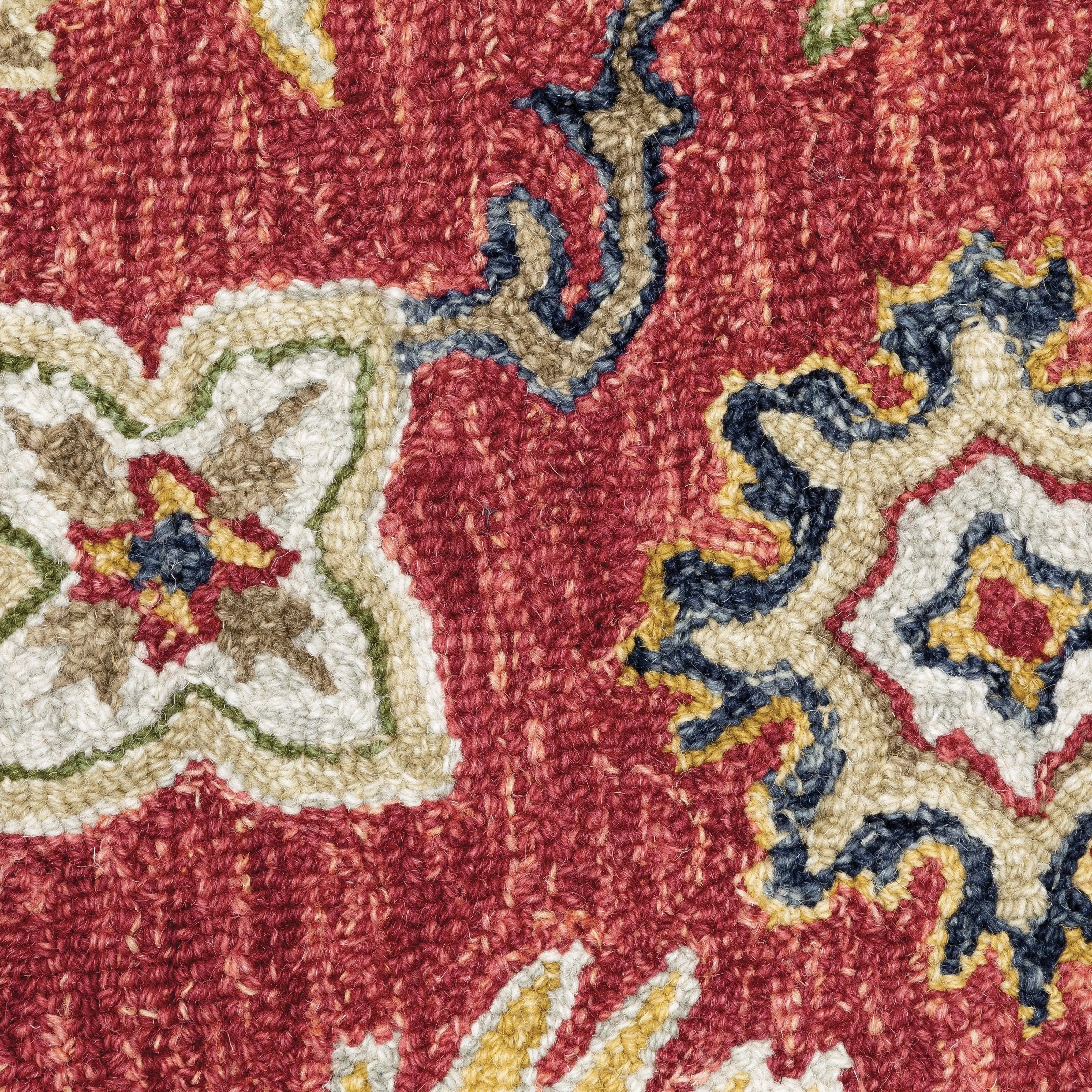 Style Haven Ava Hand-tufted Wool Loop-pile Traditional Bordered Area Rug