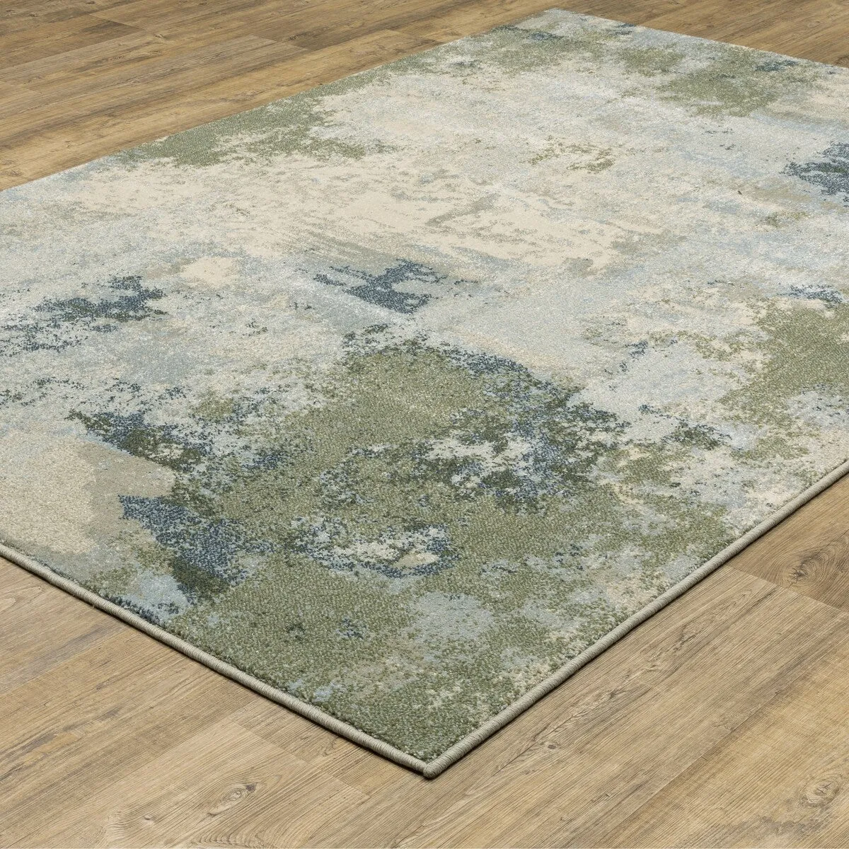 Style Haven Bassel Contemporary Abstract Blue/ Green Indoor Area Rug
