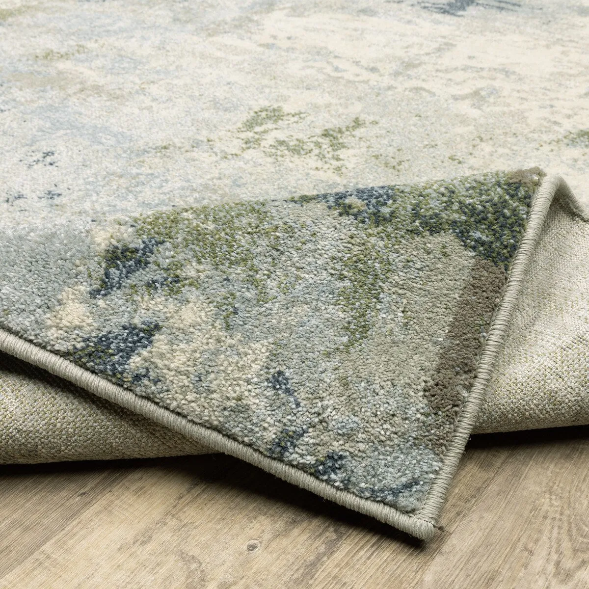 Style Haven Bassel Contemporary Abstract Blue/ Green Indoor Area Rug