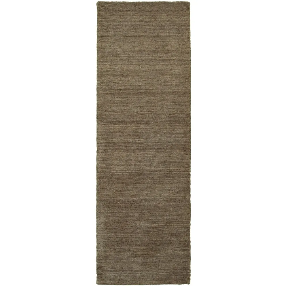 Style Haven Heathered Solid Hand-crafted Plush Wool Area Rug
