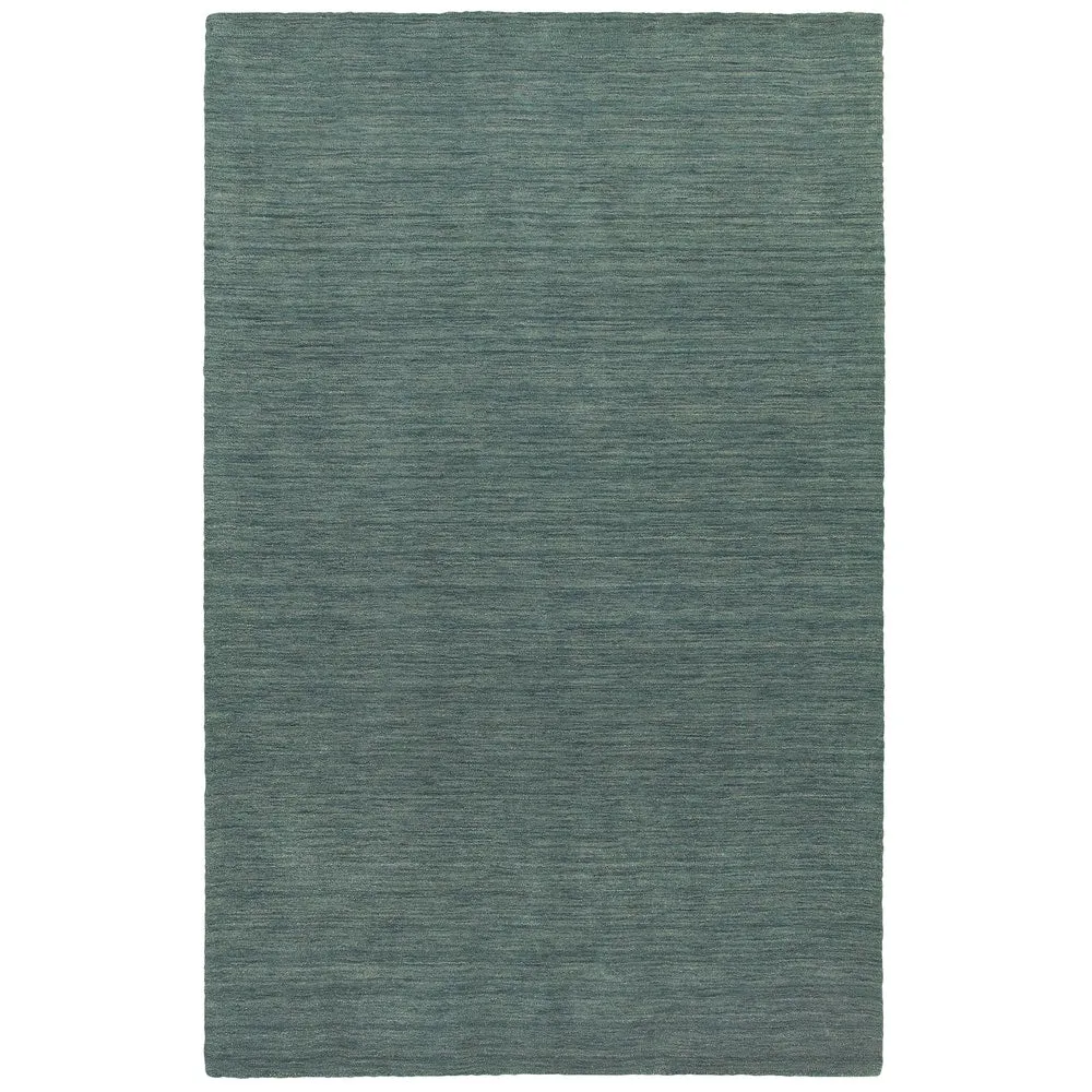 Style Haven Heathered Solid Hand-crafted Plush Wool Area Rug