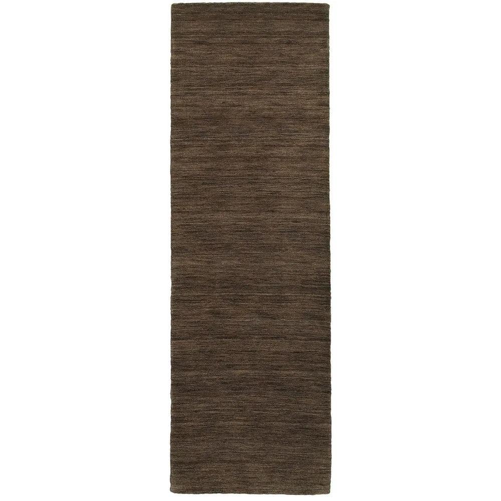 Style Haven Heathered Solid Hand-crafted Plush Wool Area Rug