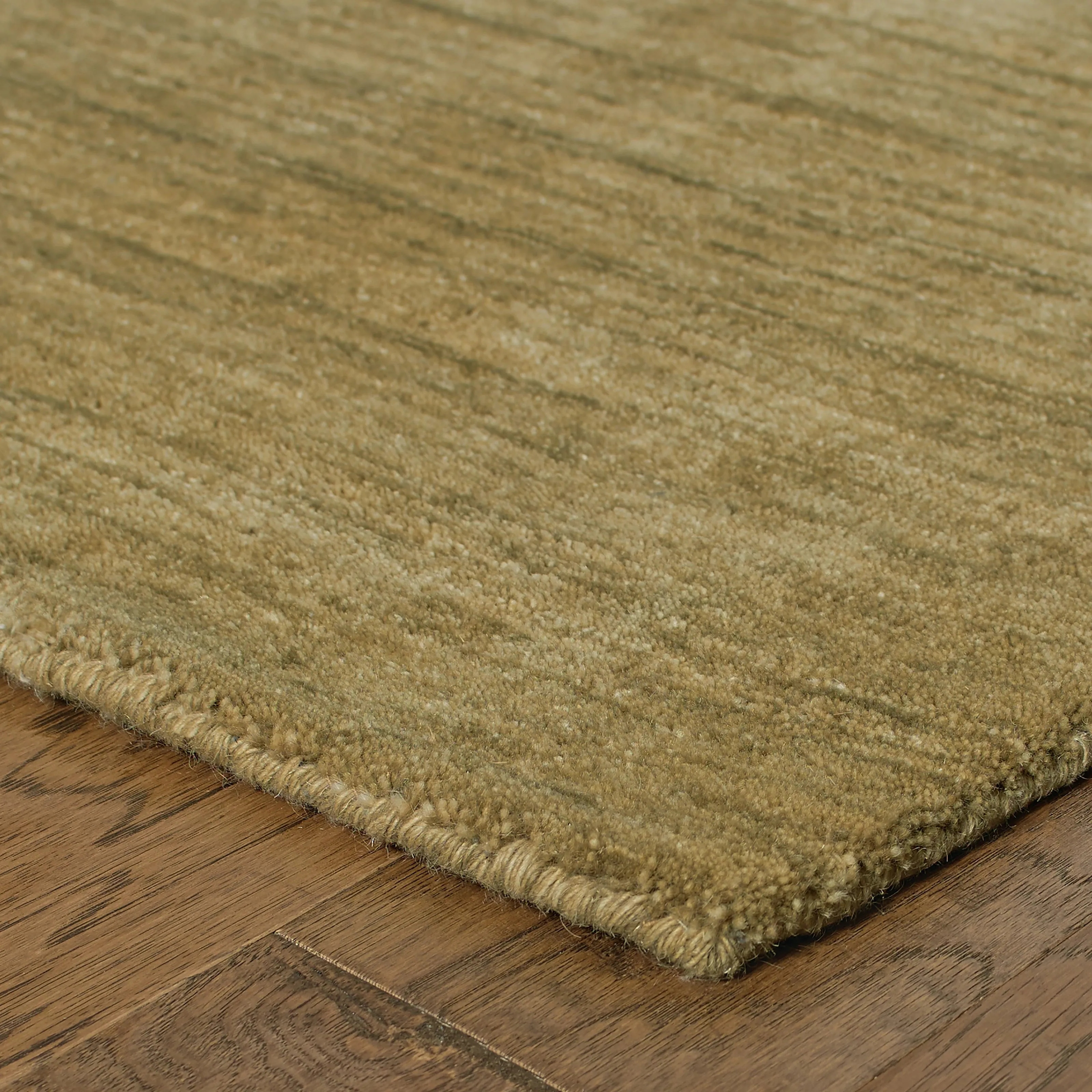 Style Haven Heathered Solid Hand-crafted Plush Wool Area Rug