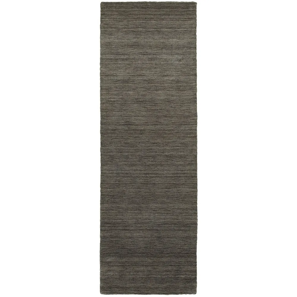 Style Haven Heathered Solid Hand-crafted Plush Wool Area Rug