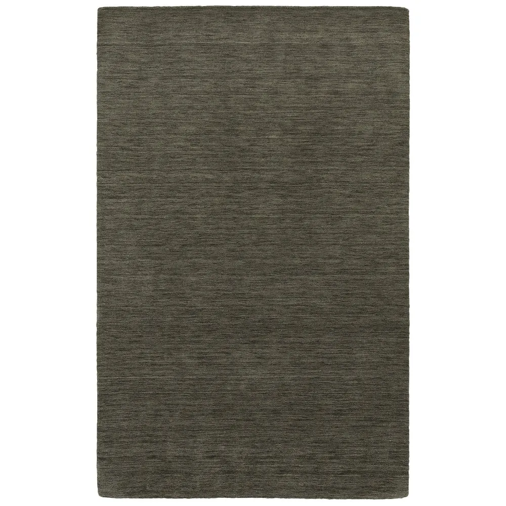 Style Haven Heathered Solid Hand-crafted Plush Wool Area Rug