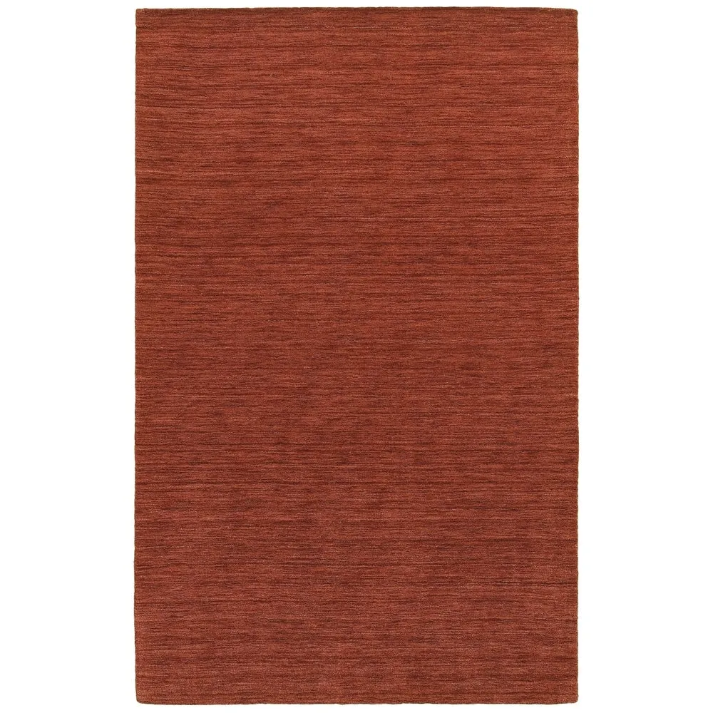 Style Haven Heathered Solid Hand-crafted Plush Wool Area Rug