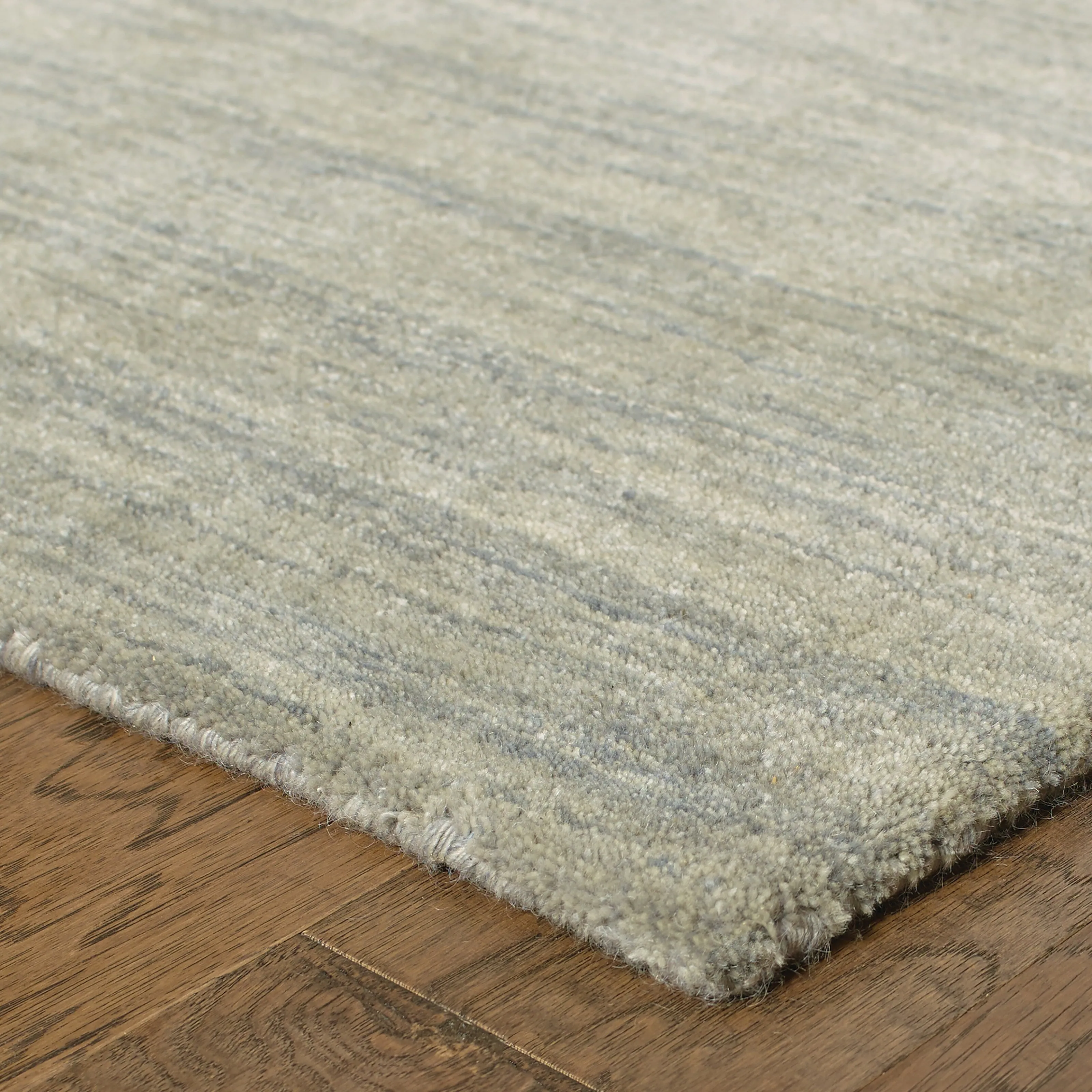 Style Haven Heathered Solid Hand-crafted Plush Wool Area Rug