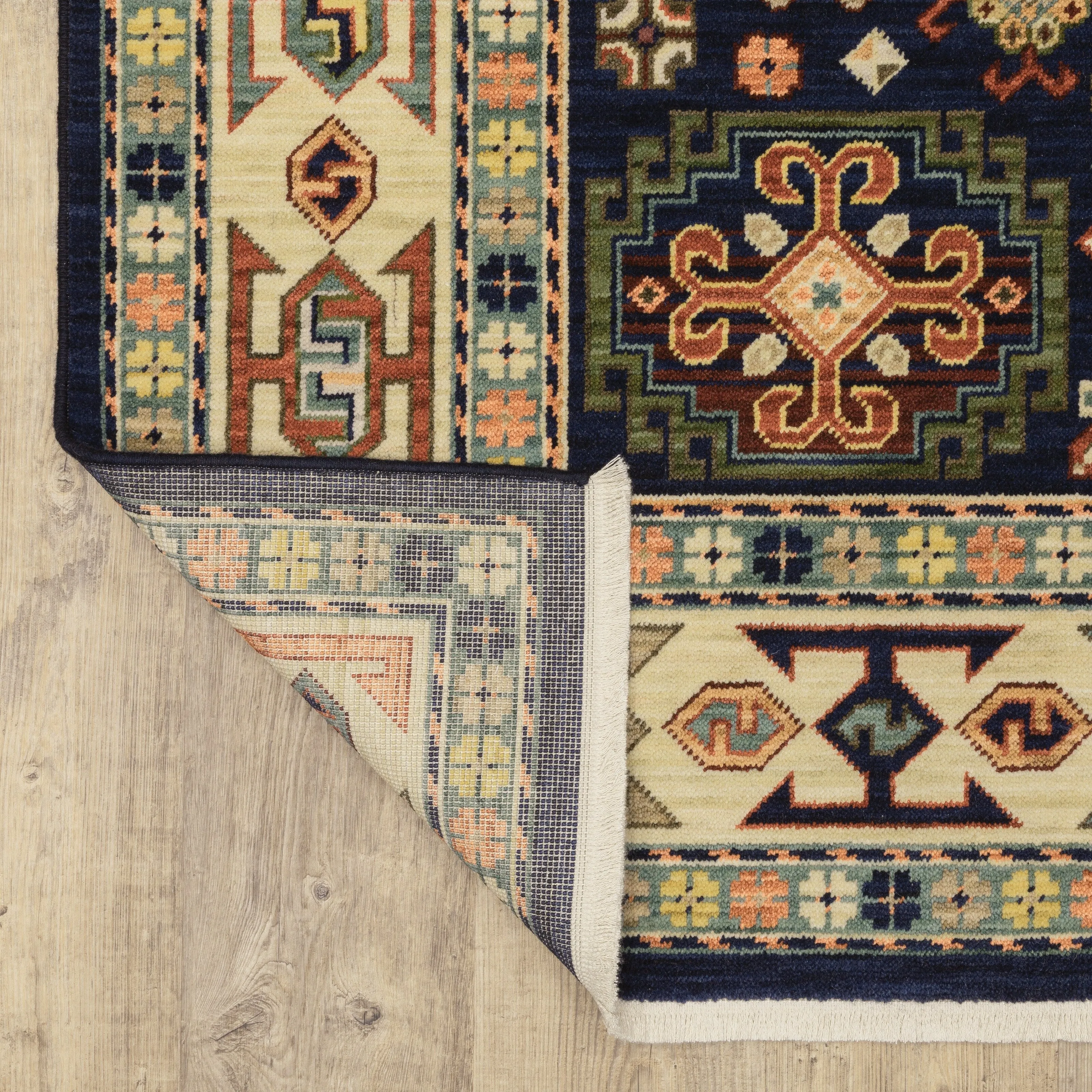 Style Haven Leander Vintage Medallion Fringed Wool Blend Area Rug