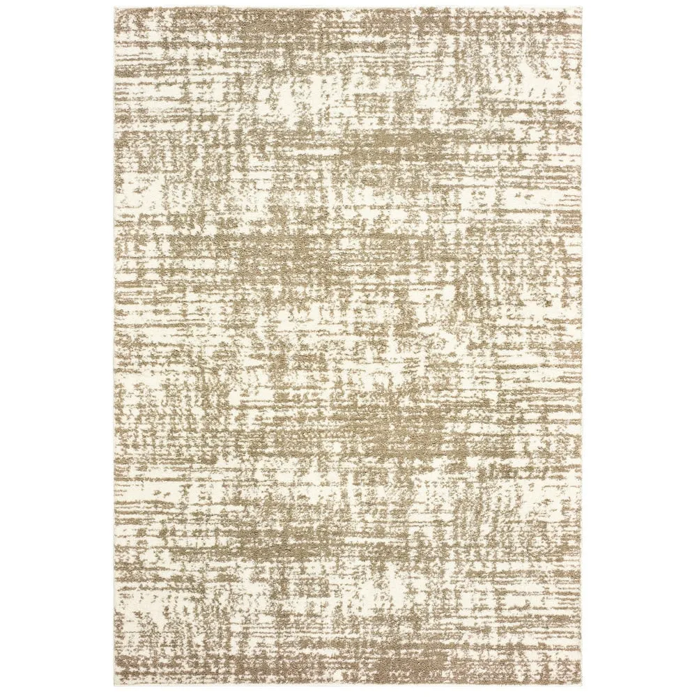 Style Haven Pilo Ivory and Taupe Distressed Area Rug