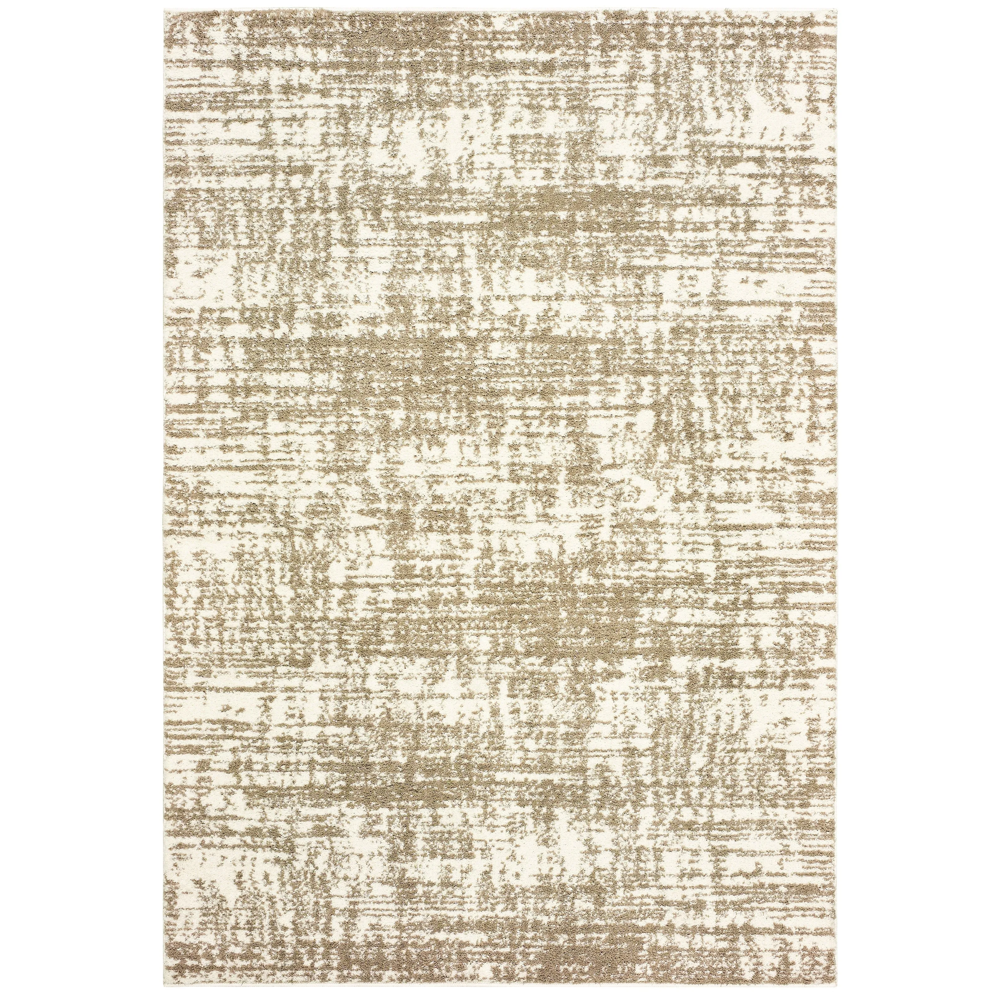 Style Haven Pilo Ivory and Taupe Distressed Area Rug