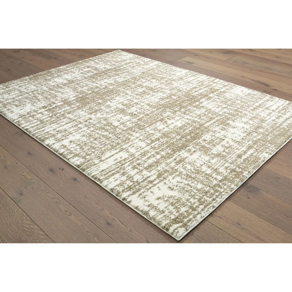 Style Haven Pilo Ivory and Taupe Distressed Area Rug