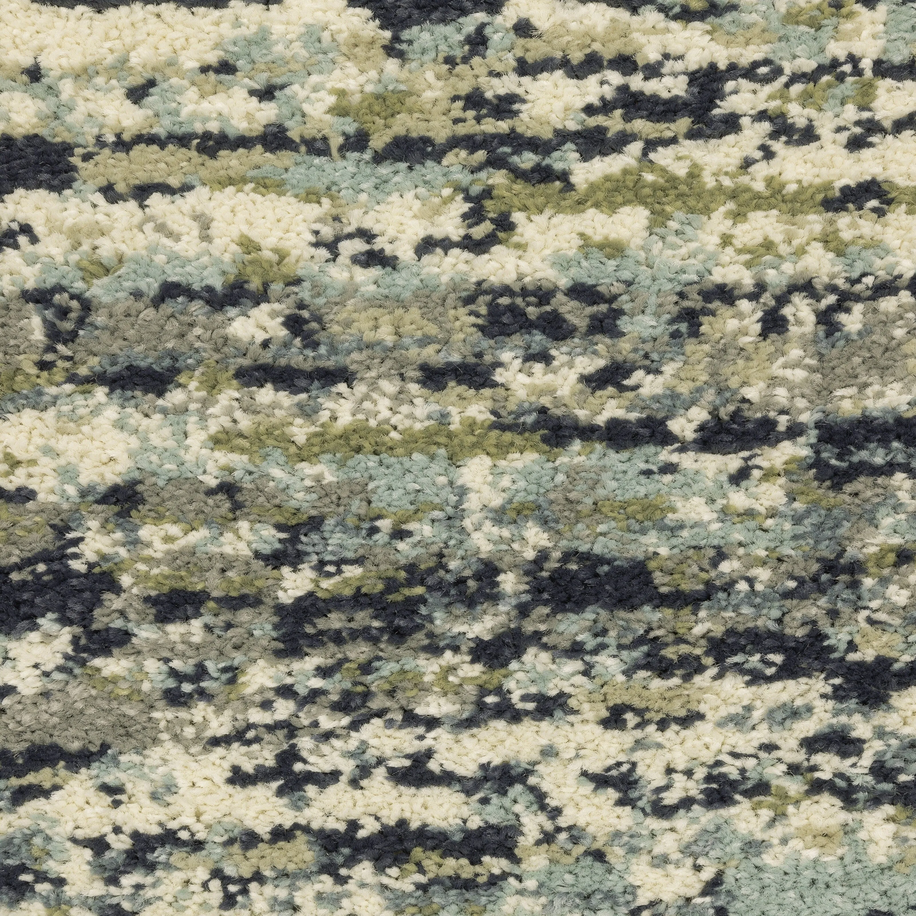 Style Haven Salinas Industrial Striped Blue/ Green Indoor Area Rug