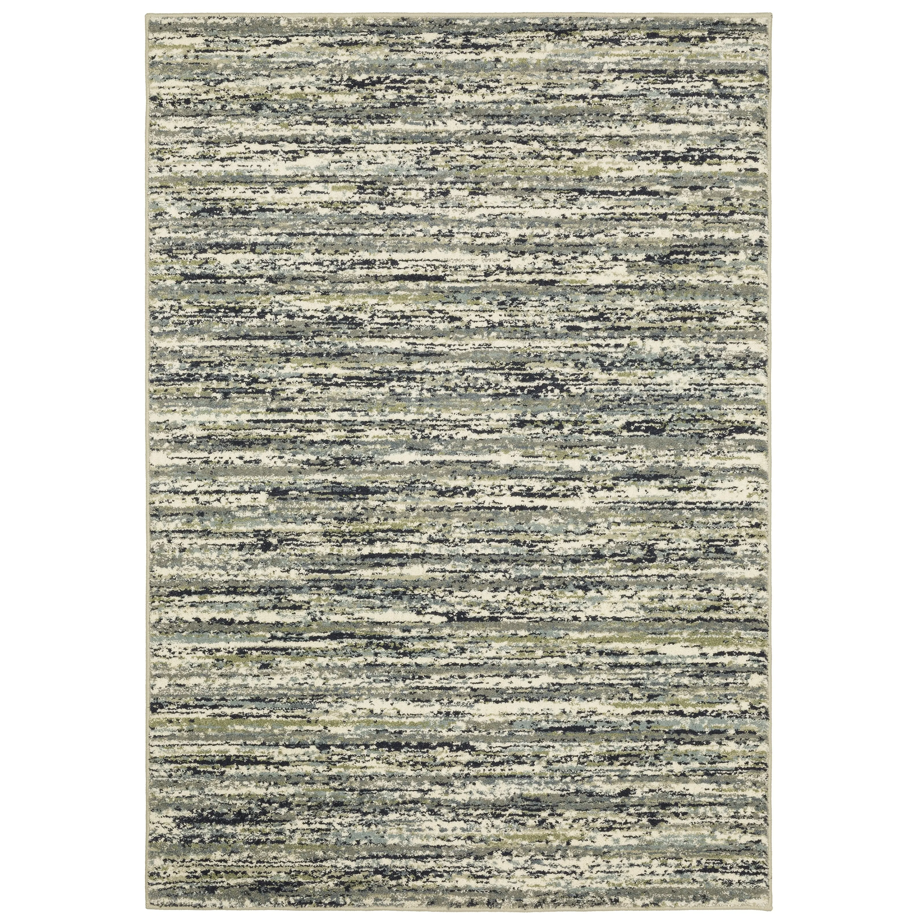 Style Haven Salinas Industrial Striped Blue/ Green Indoor Area Rug