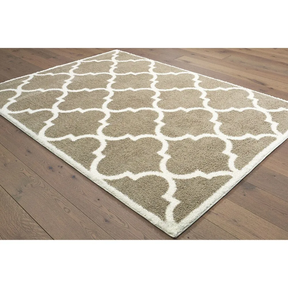 Style Haven Valentina Scallop Lattice Microfiber Area Rug