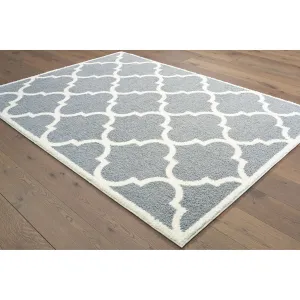 Style Haven Valentina Scallop Lattice Microfiber Area Rug