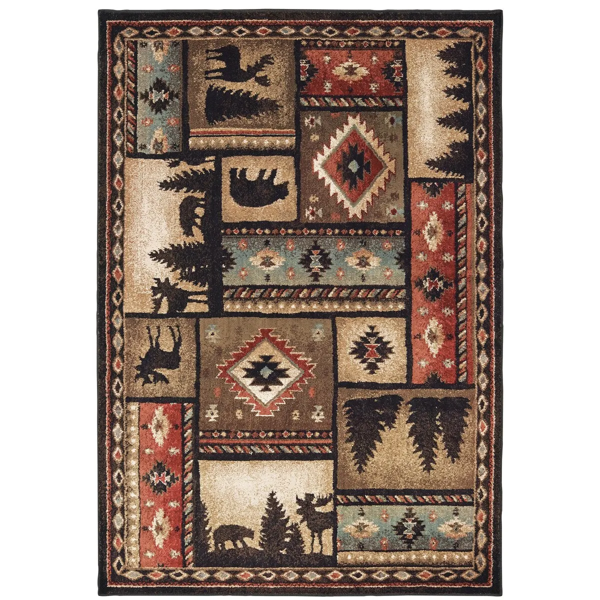 Style Haven Westley Lodge Patchwork Area Rug