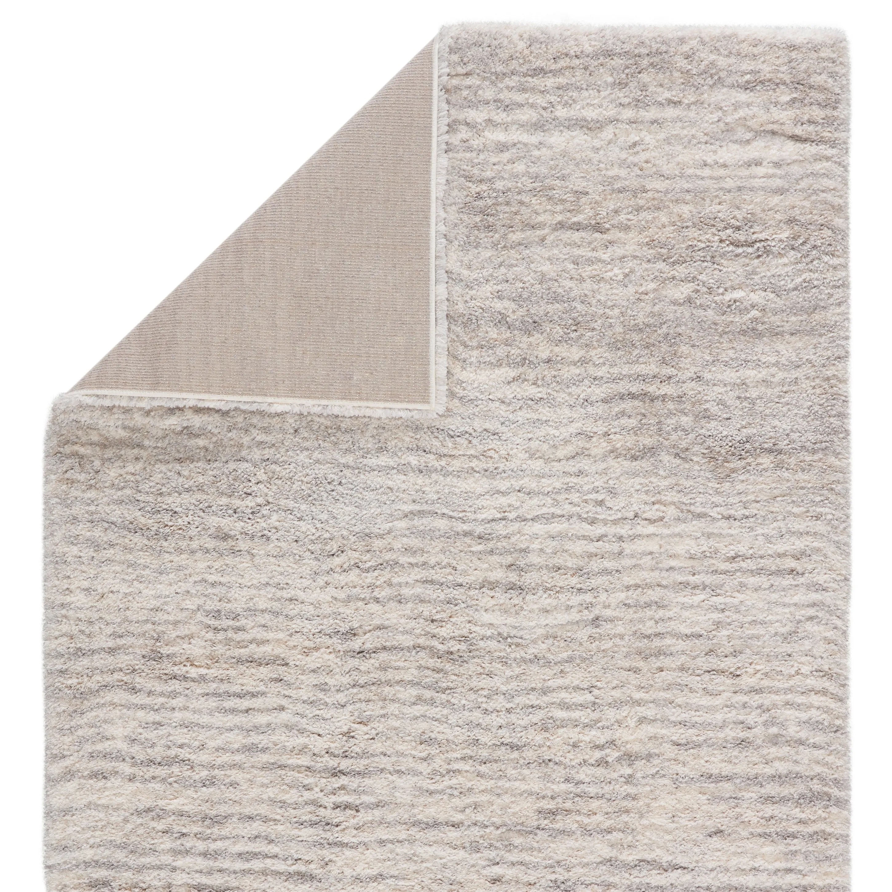 Sunil Striped Light Gray/ Cream Area Rug