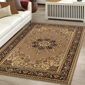 Superior Formal Floral Vines Border Indoor Runner or Area Rug