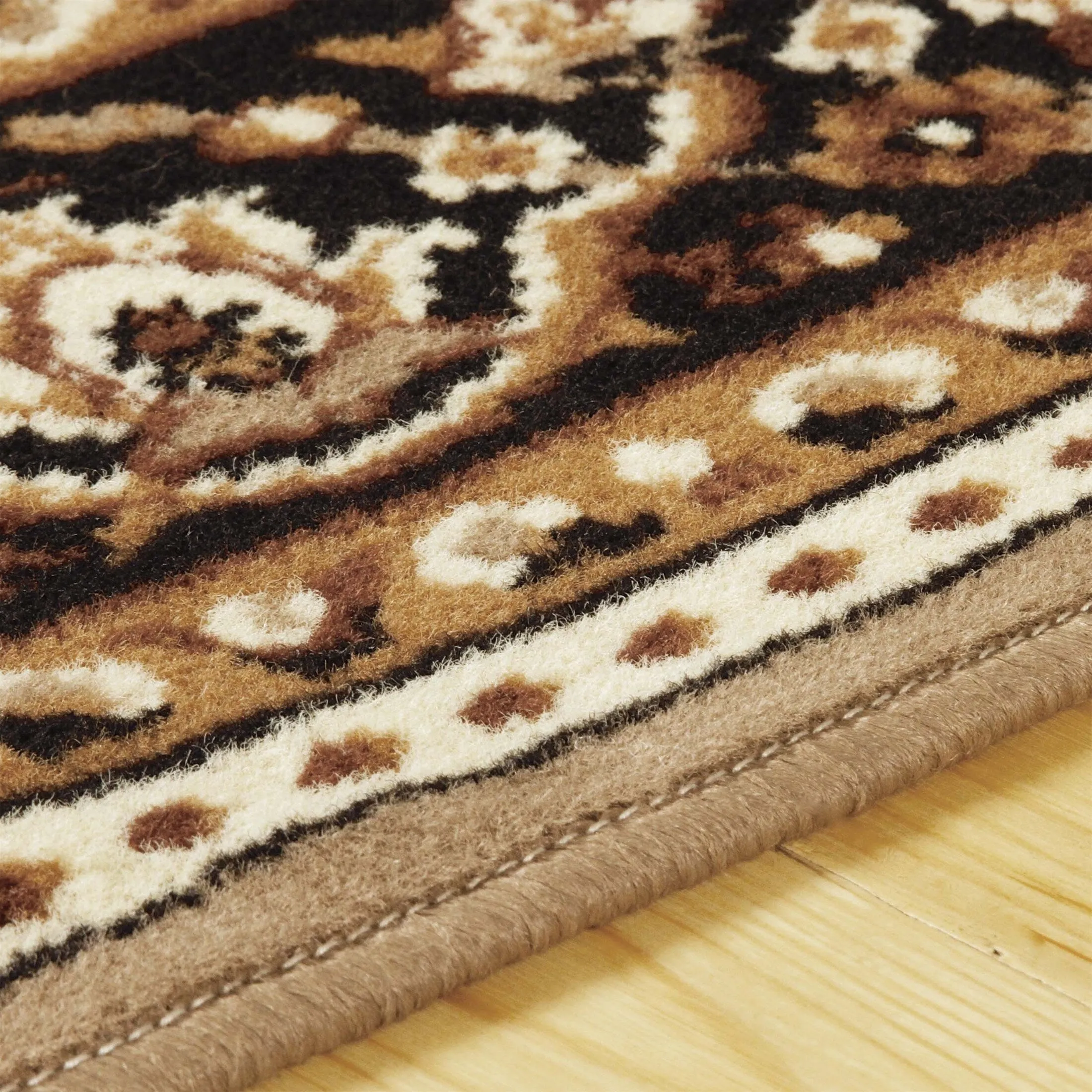 Superior Formal Floral Vines Border Indoor Runner or Area Rug
