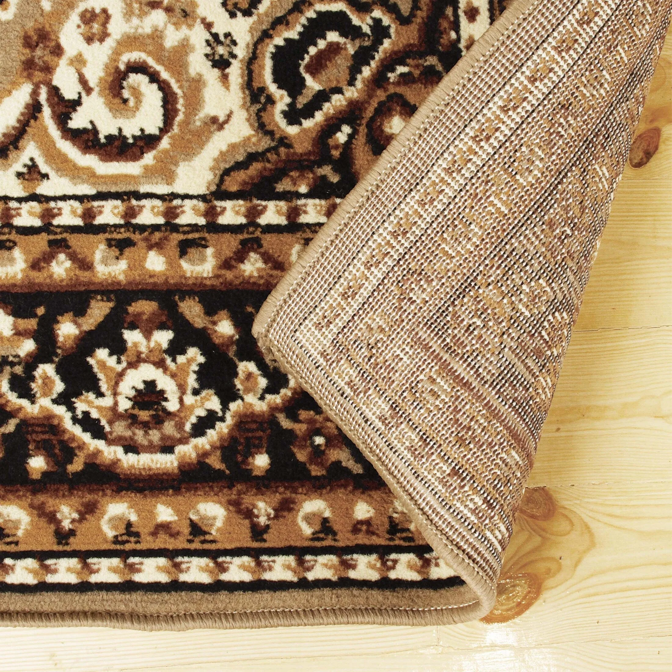 Superior Formal Floral Vines Border Indoor Runner or Area Rug