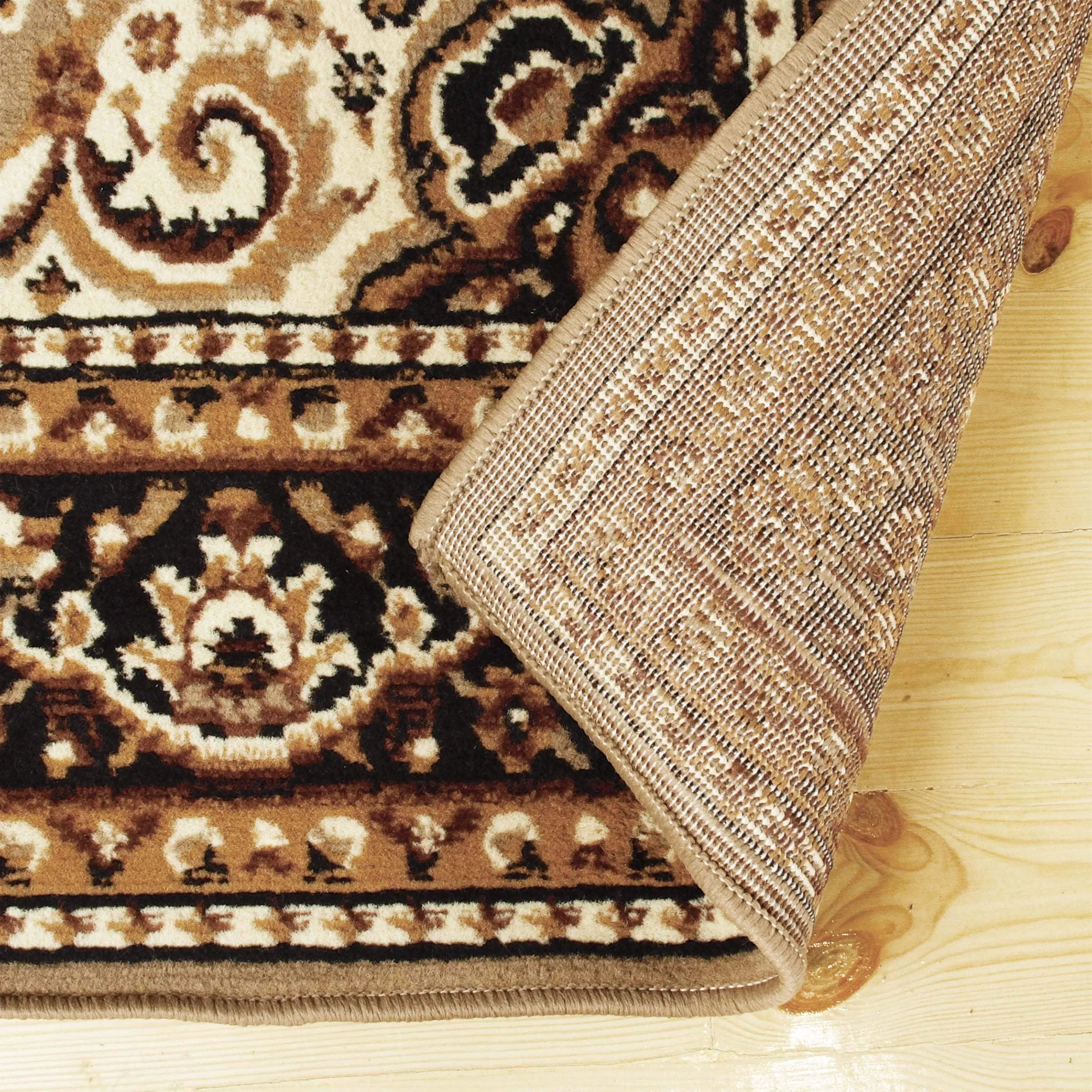 Superior Formal Floral Vines Border Indoor Runner or Area Rug