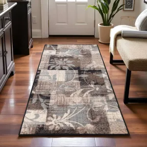 Superior Pastiche Contemporary Floral Patchwork Indoor Runner or Area Rug