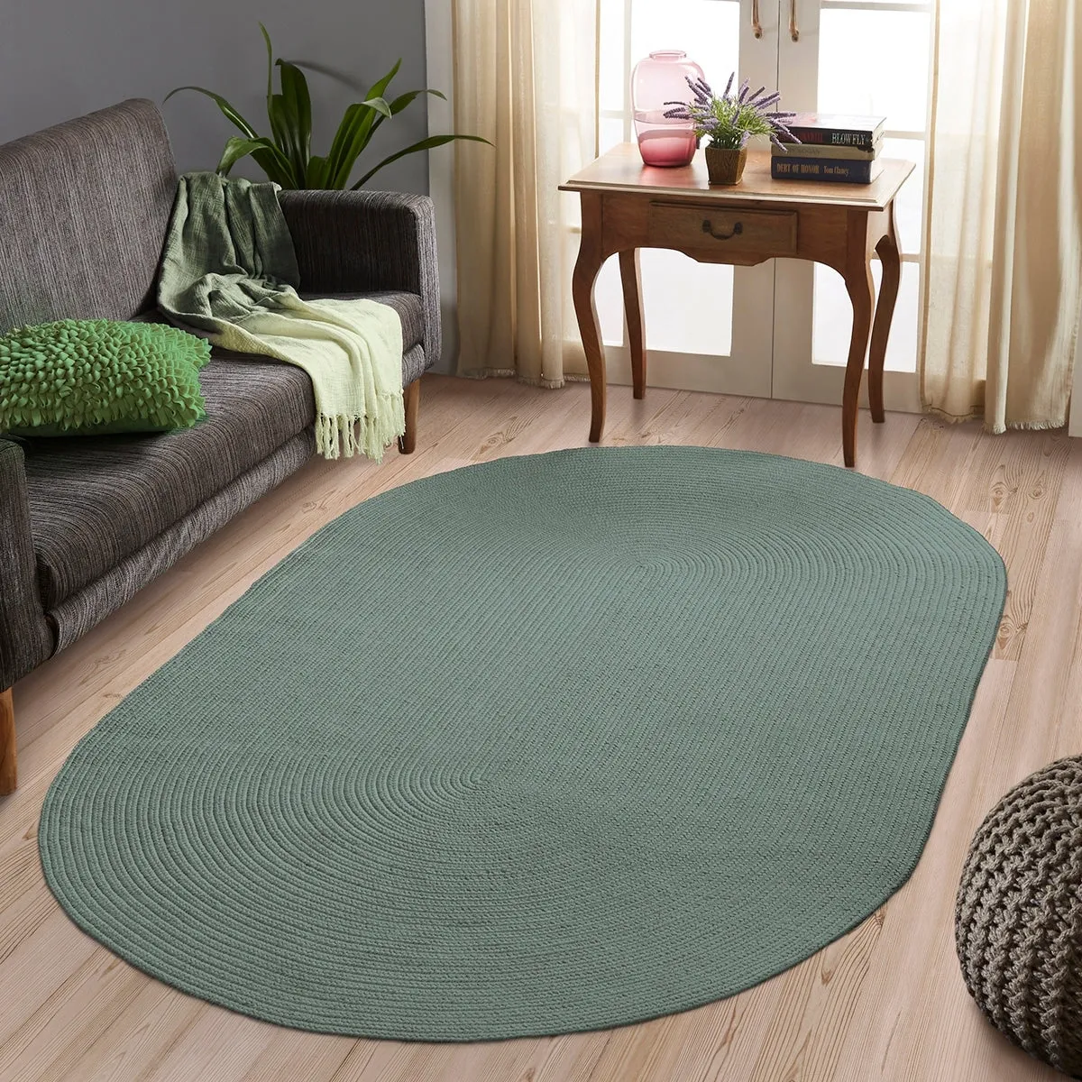 Superior Reversible Solid Modern Rustic Braided Indoor/ Outdoor Area Rug