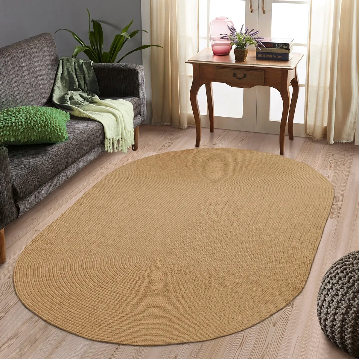 Superior Reversible Solid Modern Rustic Braided Indoor/ Outdoor Area Rug