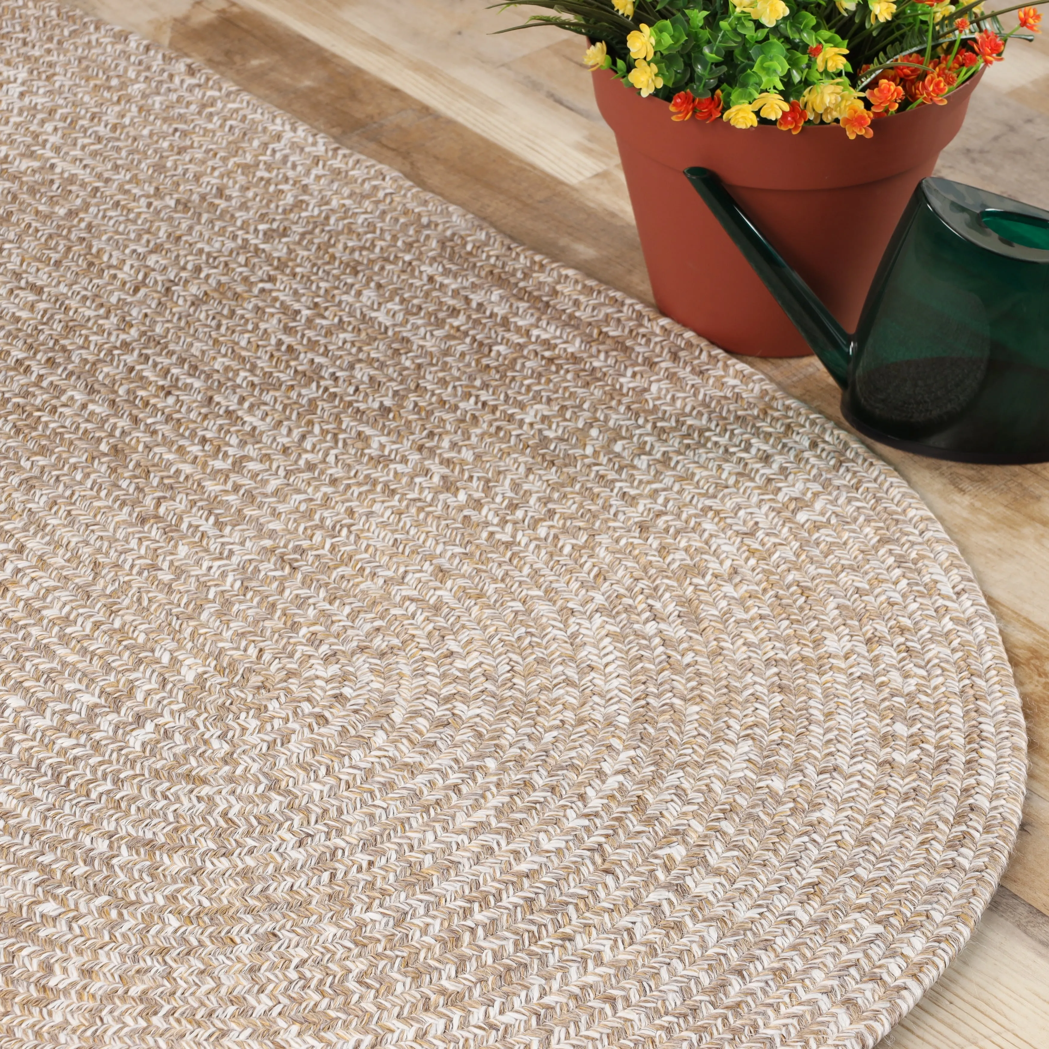 Superior Reversible Solid Modern Rustic Braided Indoor/ Outdoor Area Rug