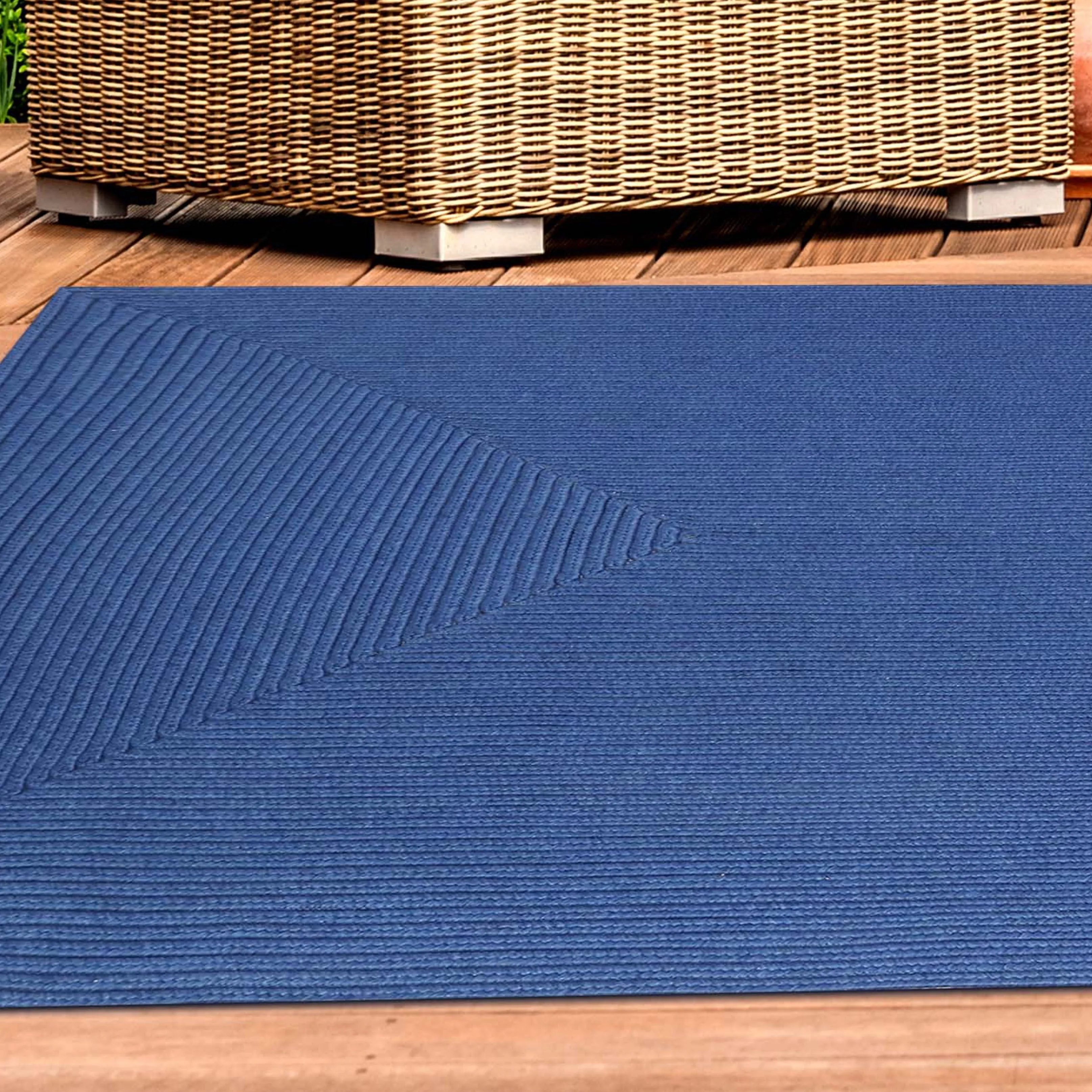 Superior Reversible Solid Modern Rustic Braided Indoor/ Outdoor Area Rug