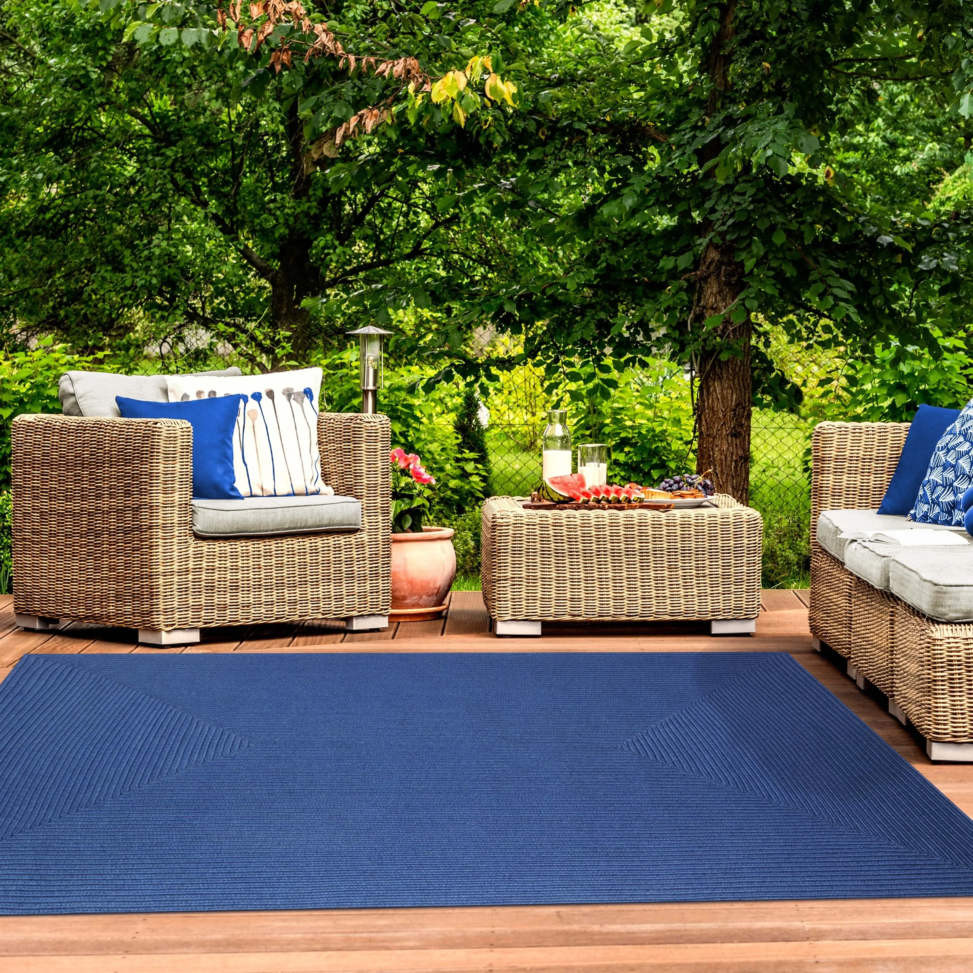 Superior Reversible Solid Modern Rustic Braided Indoor/ Outdoor Area Rug