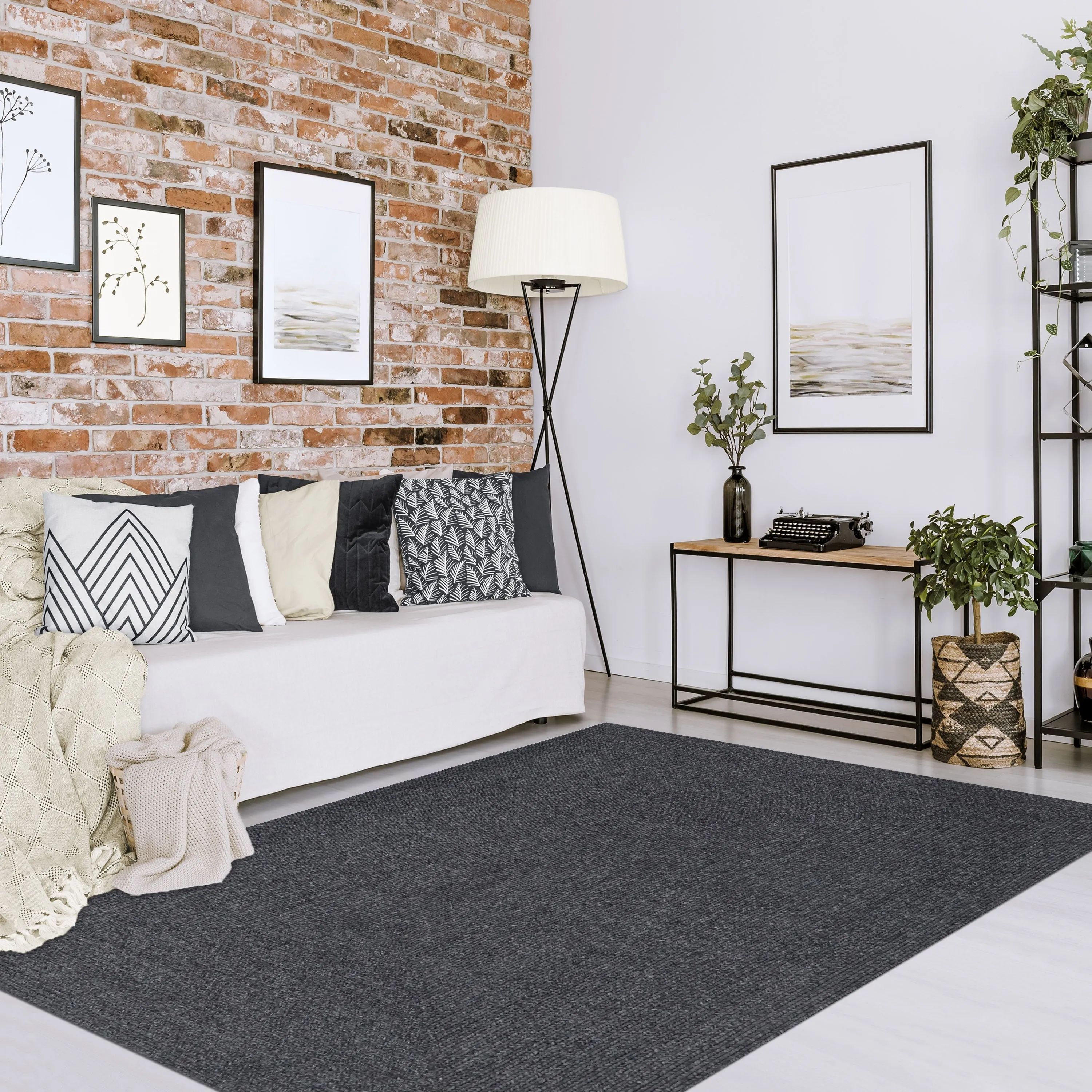 Superior Reversible Solid Modern Rustic Braided Indoor/ Outdoor Area Rug