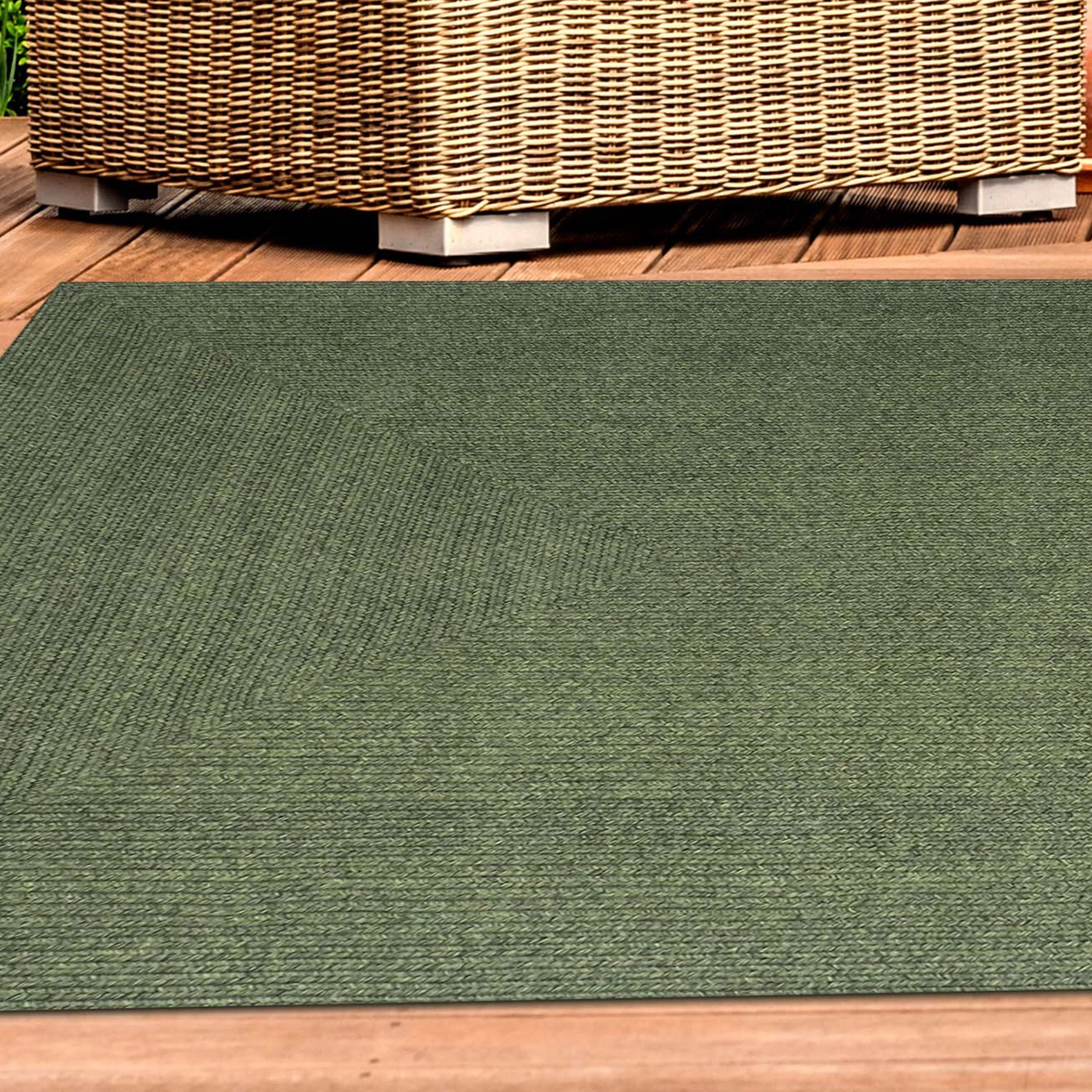 Superior Reversible Solid Modern Rustic Braided Indoor/ Outdoor Area Rug