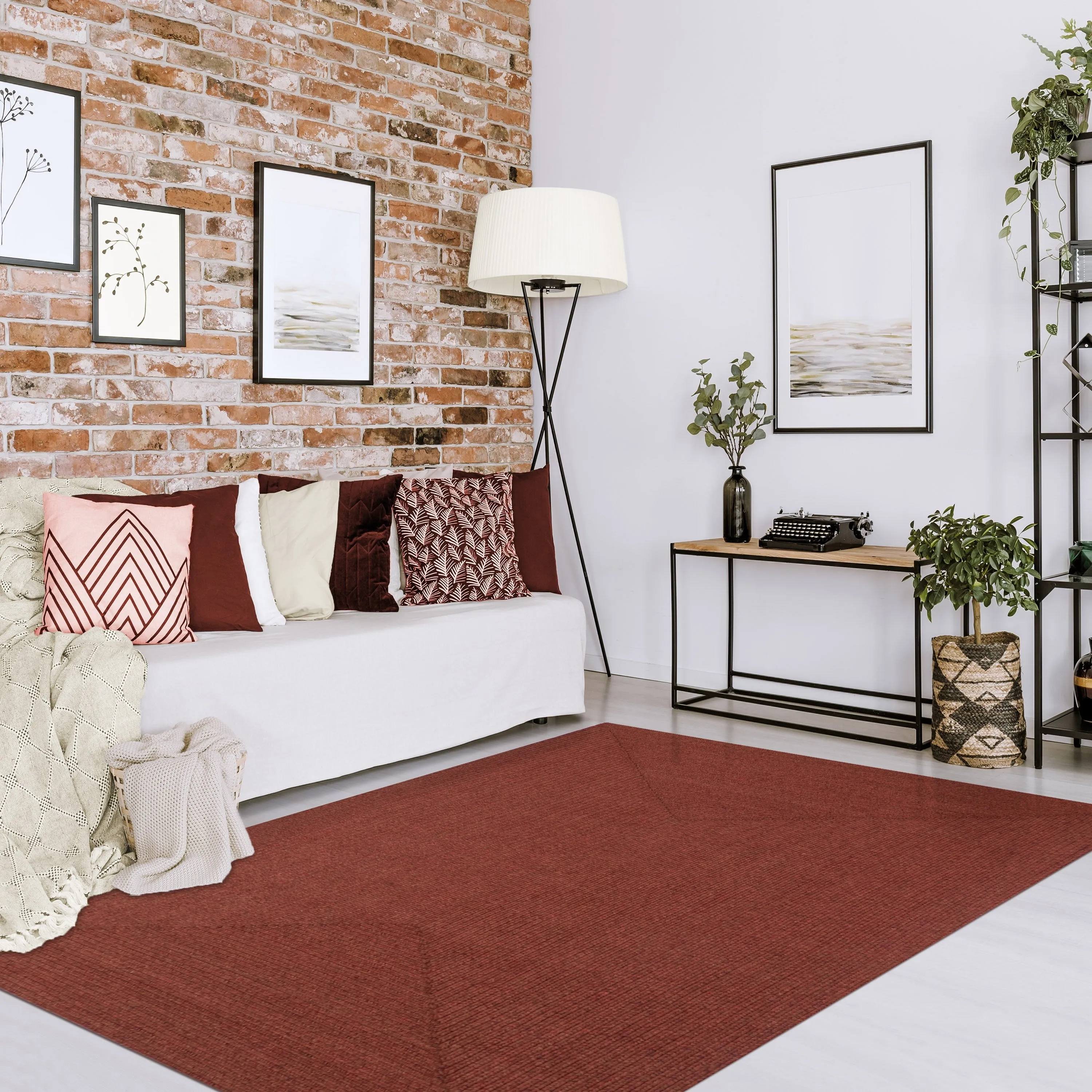 Superior Reversible Solid Modern Rustic Braided Indoor/ Outdoor Area Rug