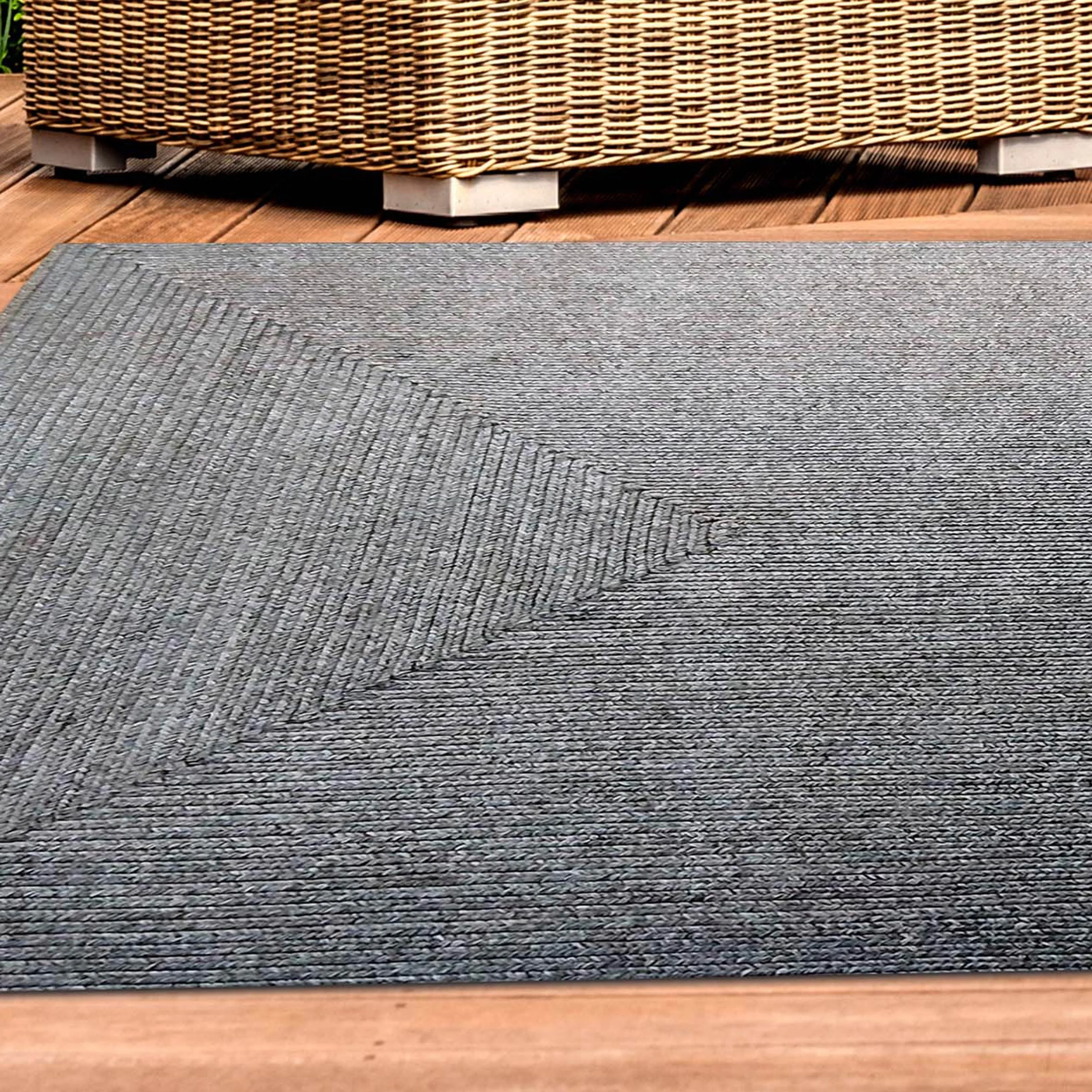 Superior Reversible Solid Modern Rustic Braided Indoor/ Outdoor Area Rug