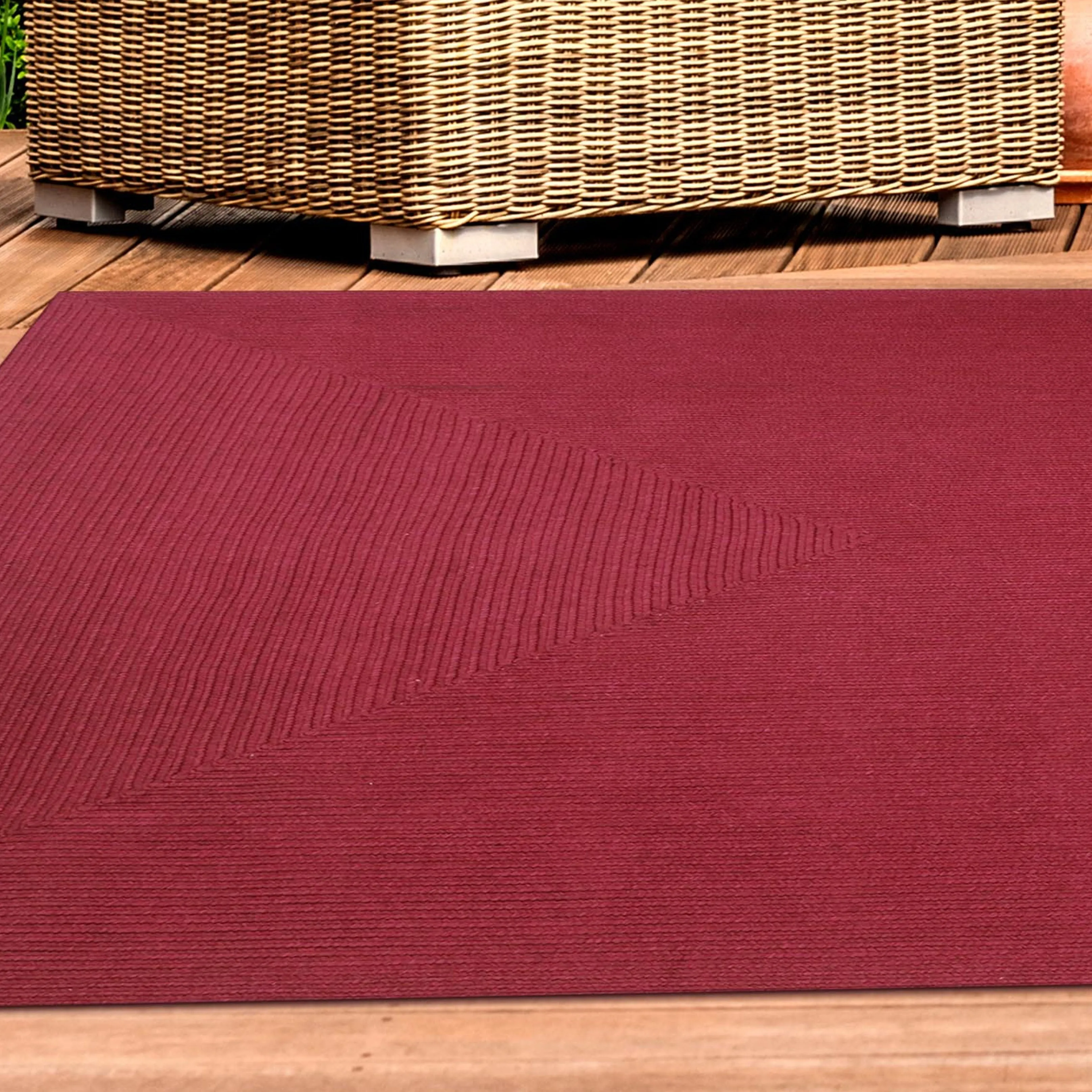Superior Reversible Solid Modern Rustic Braided Indoor/ Outdoor Area Rug