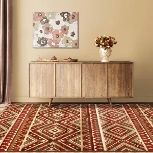 Superior Southwestern Rustic Medallion PowerLoomed Indoor Area Rug
