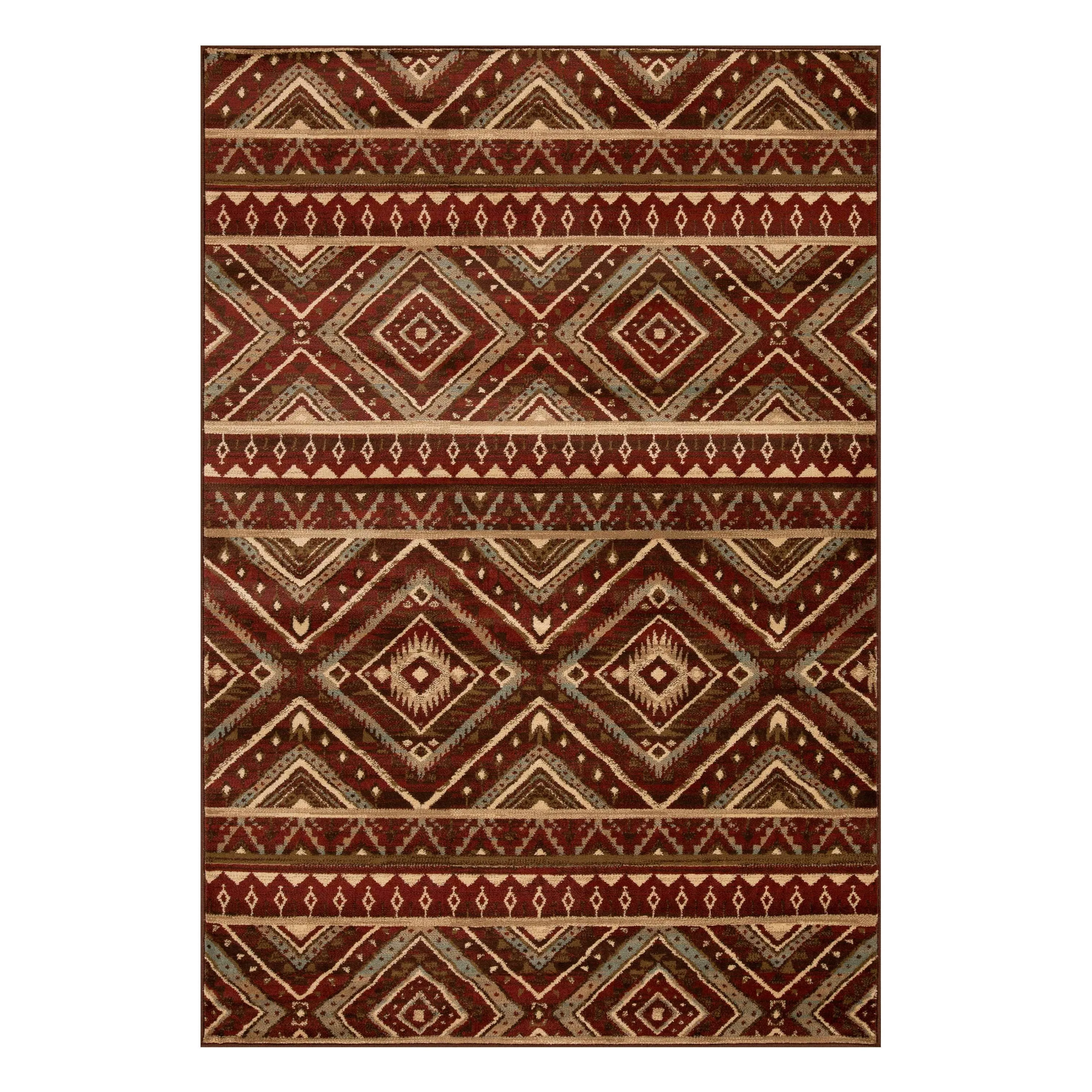 Superior Southwestern Rustic Medallion PowerLoomed Indoor Area Rug